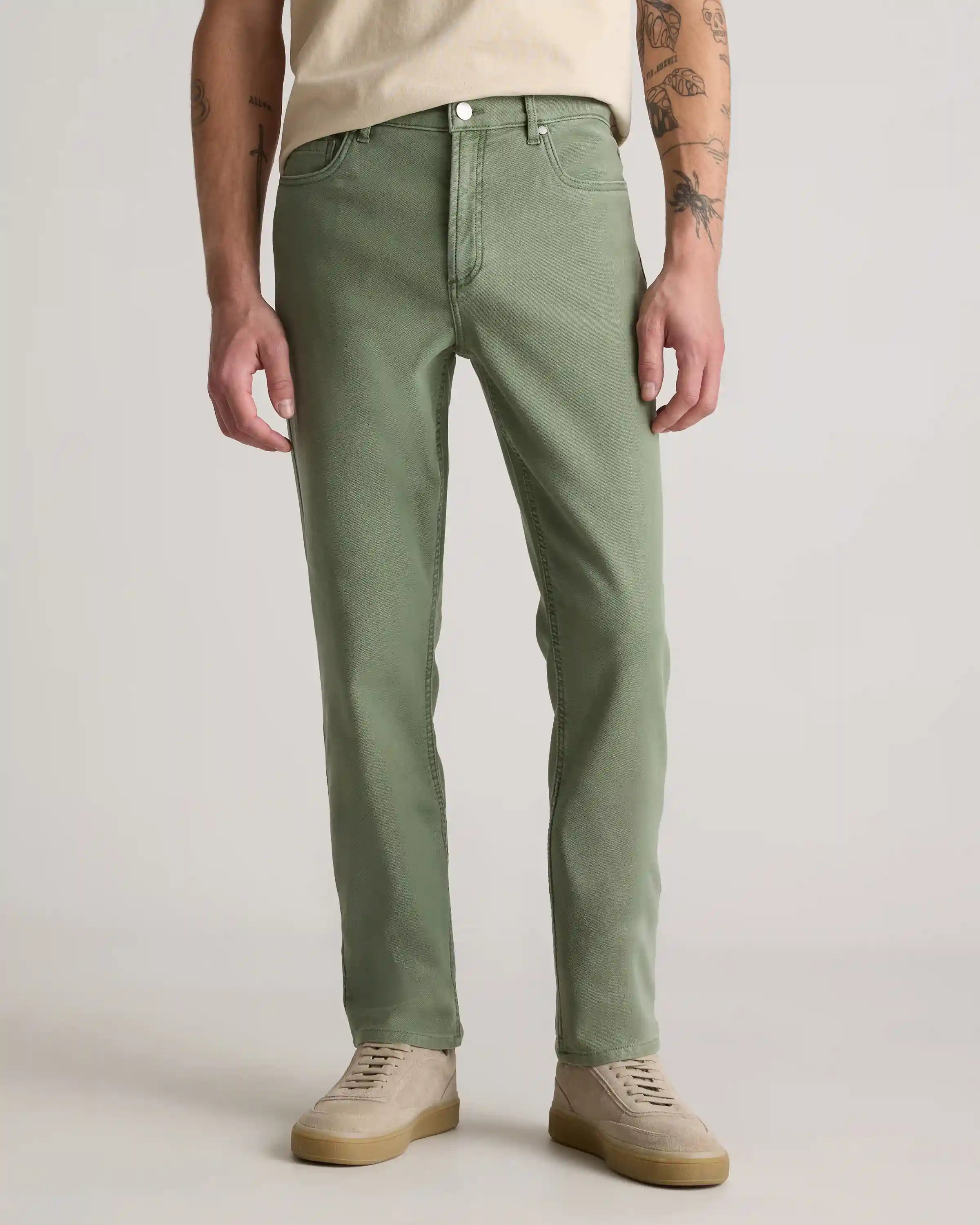 French Terry 5-Pocket Pants - Slim