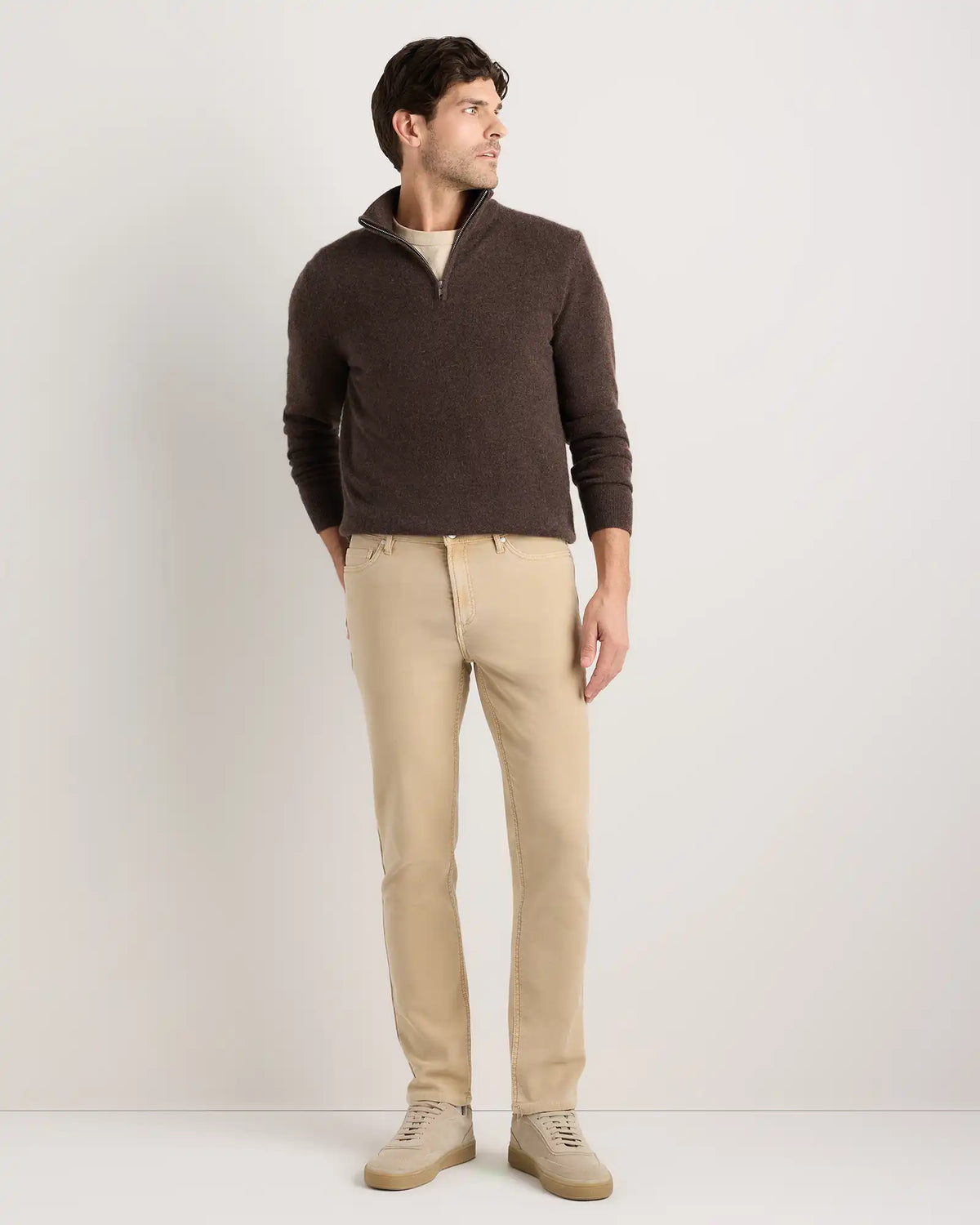 French Terry 5-Pocket Pants - Slim