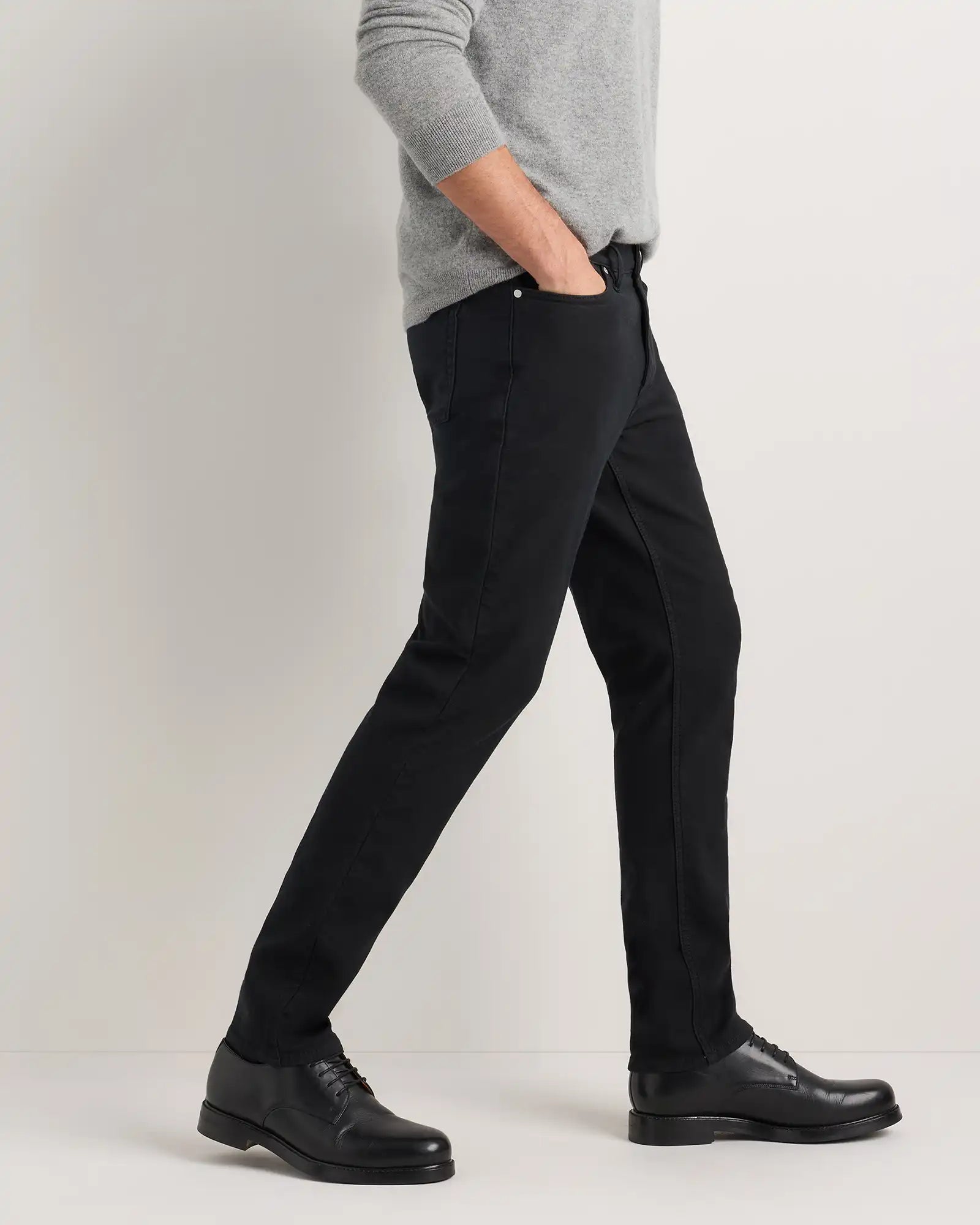 French Terry 5-Pocket Pants - Slim