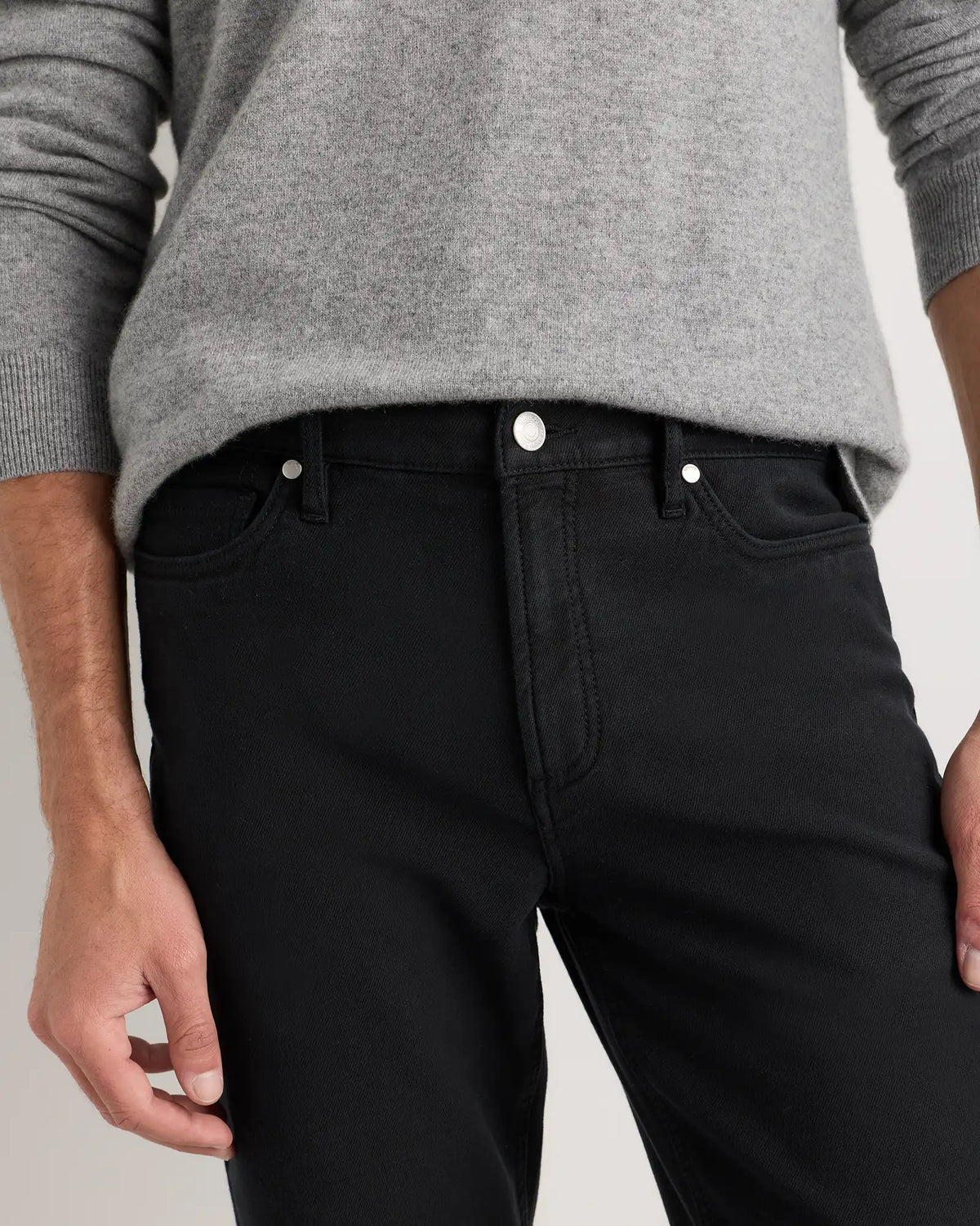 French Terry 5-Pocket Pants - Slim