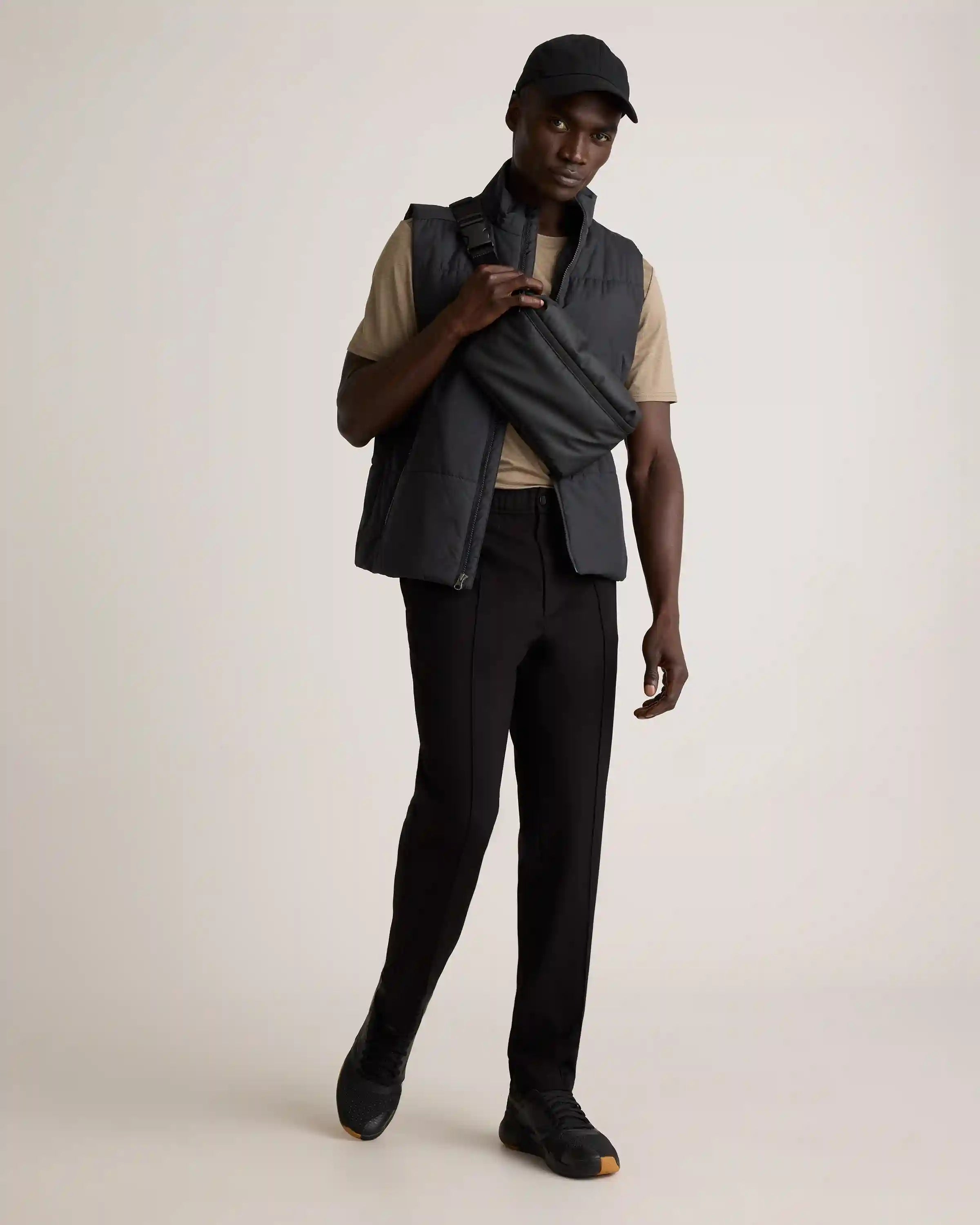 Stretch Knit Pintuck Trousers