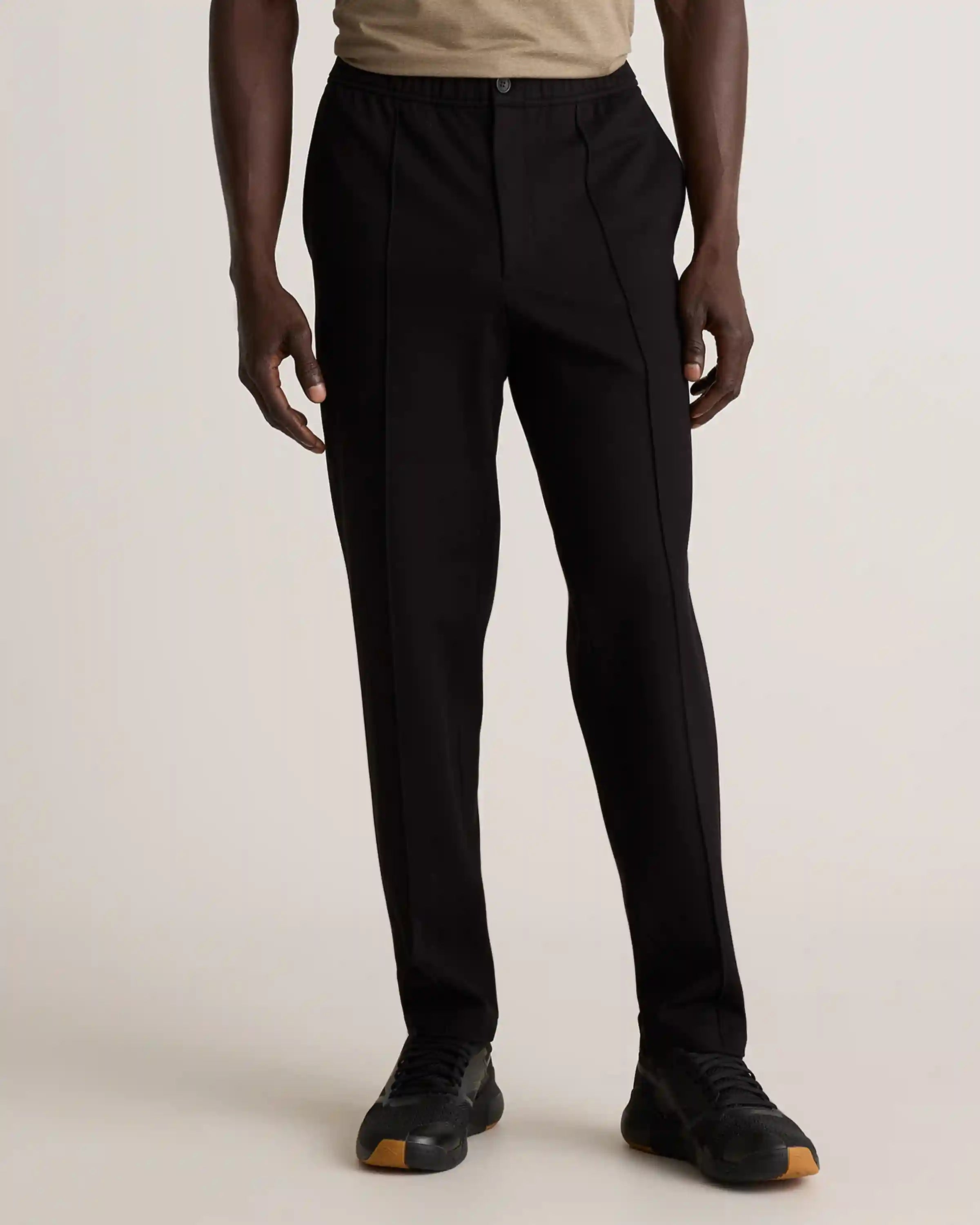 Stretch Knit Pintuck Trousers