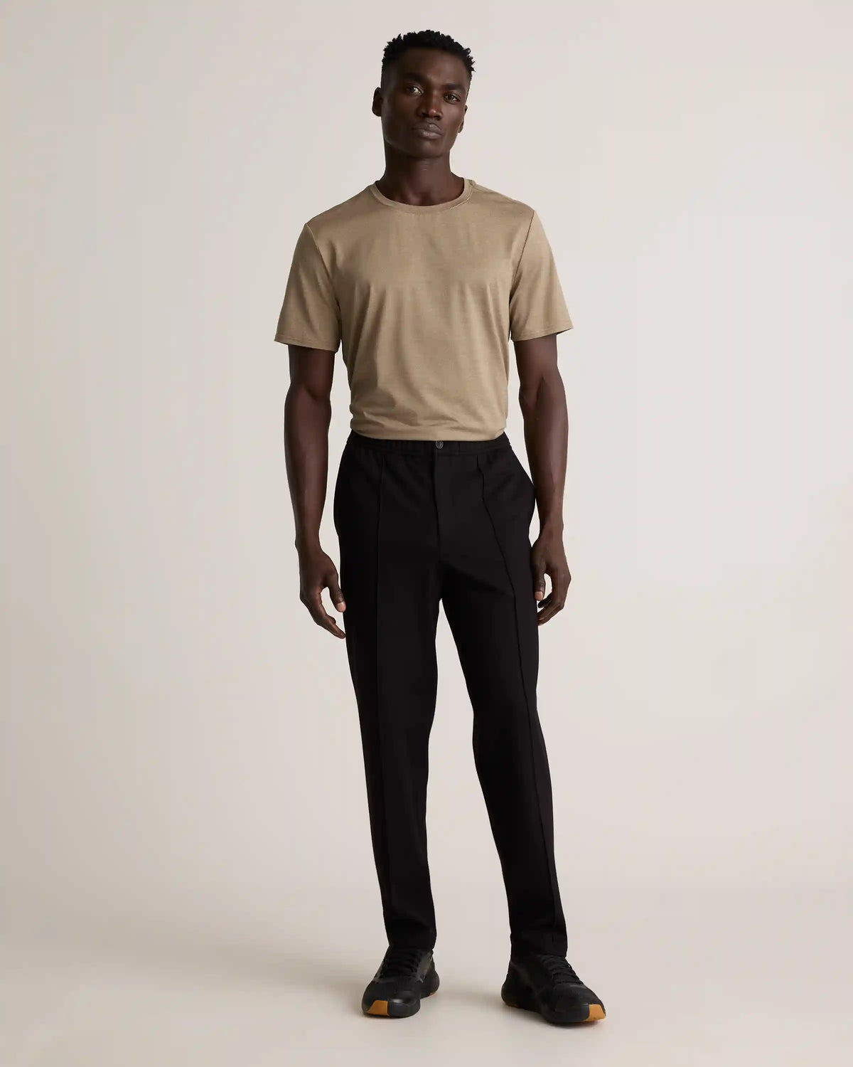 Stretch Knit Pintuck Trousers