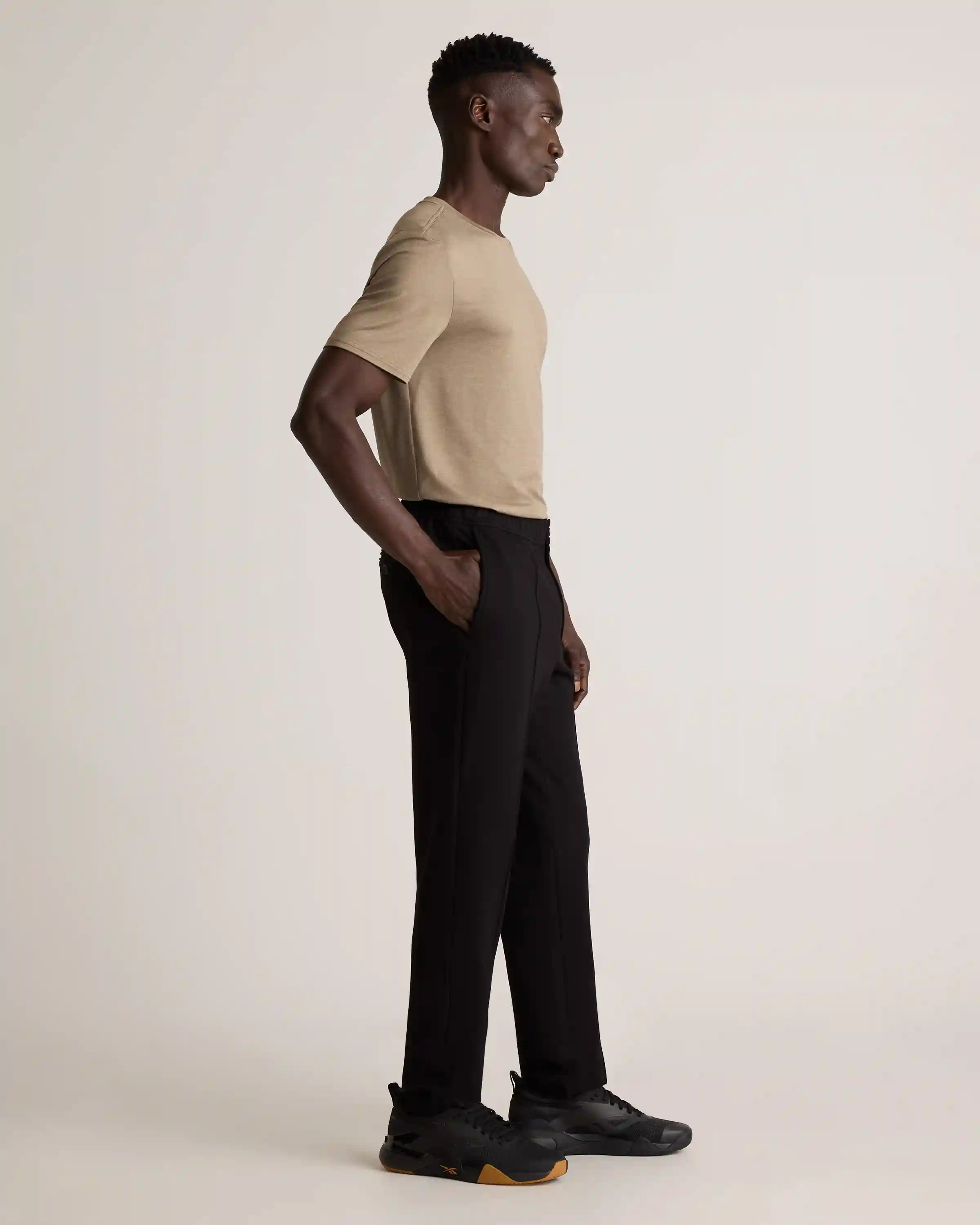 Stretch Knit Pintuck Trousers