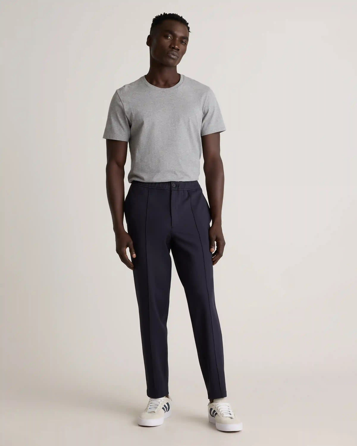 Stretch Knit Pintuck Trousers