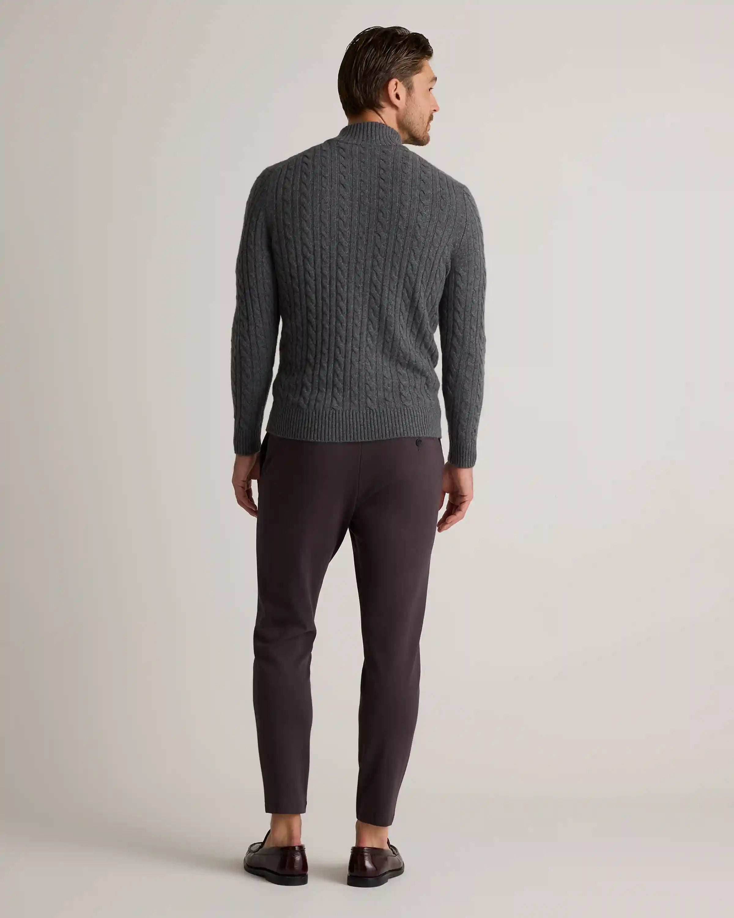 Stretch Knit Pintuck Trousers