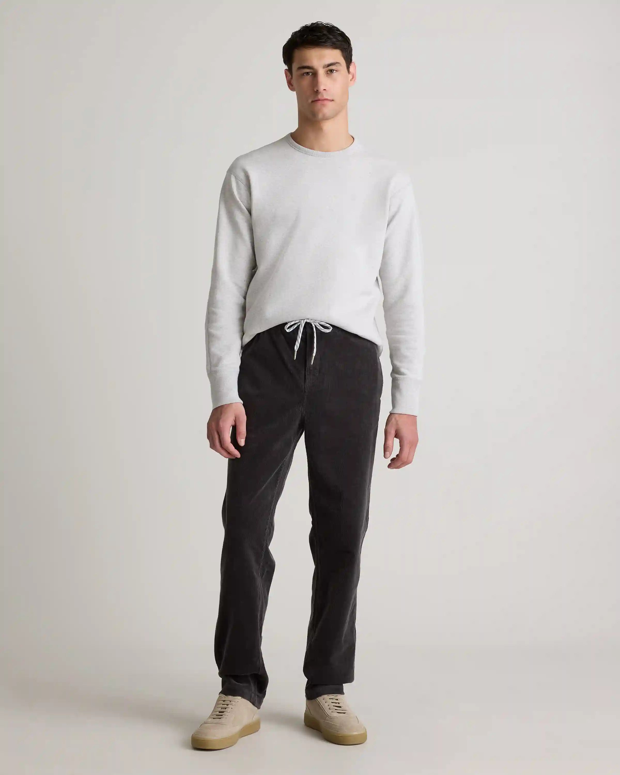Organic Stretch Corduroy Drawstring Trousers