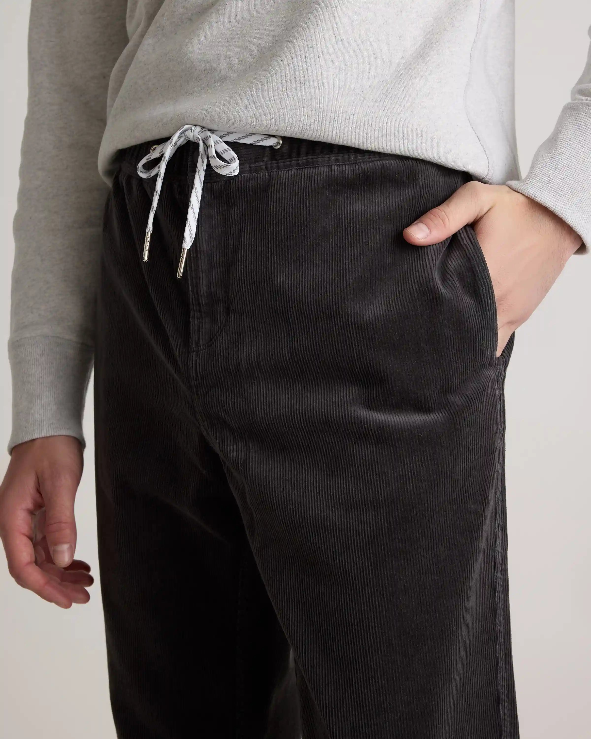 Organic Stretch Corduroy Drawstring Trousers