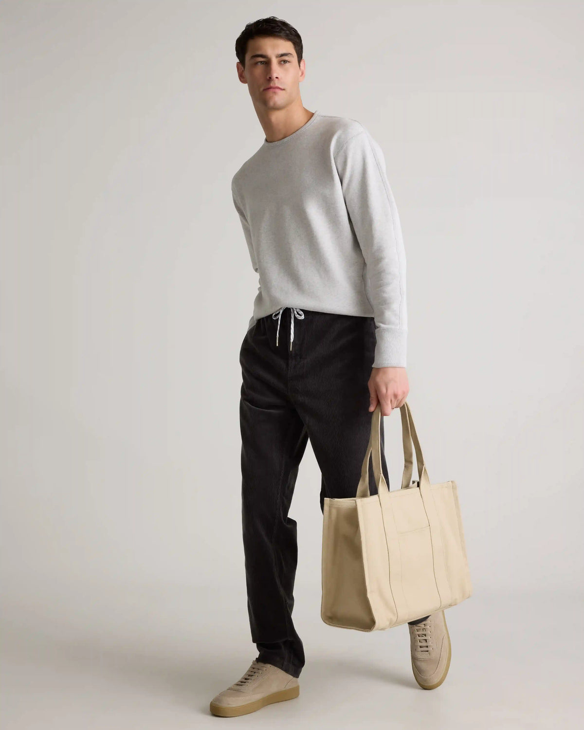 Organic Stretch Corduroy Drawstring Trousers