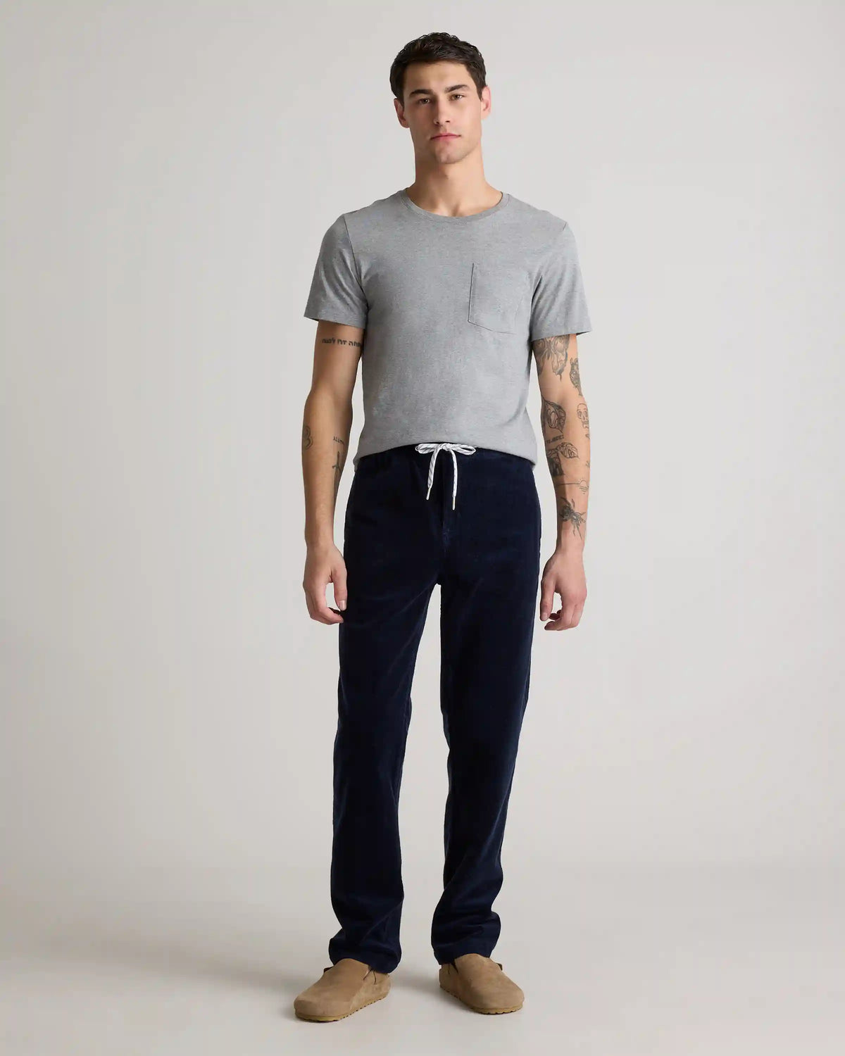 Organic Stretch Corduroy Drawstring Trousers