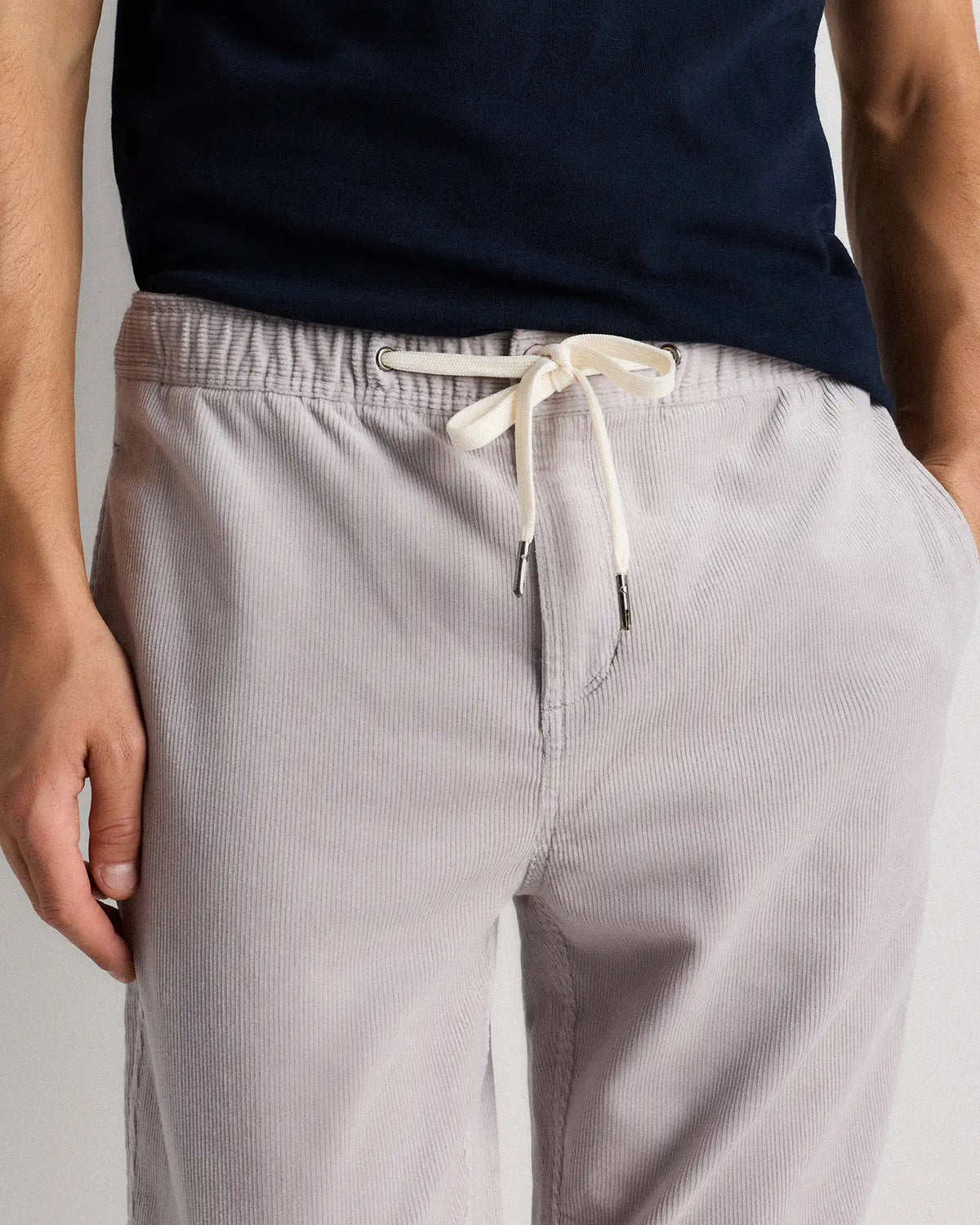Organic Stretch Corduroy Drawstring Trousers