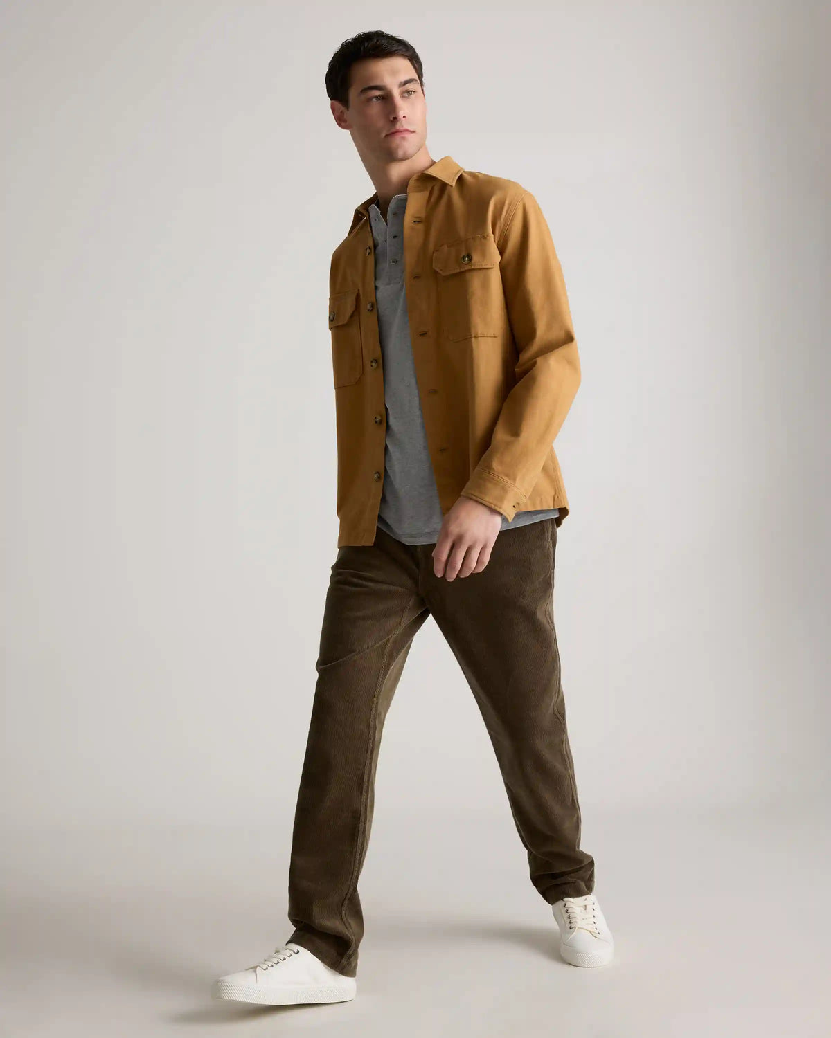 Organic Stretch Corduroy Drawstring Trousers