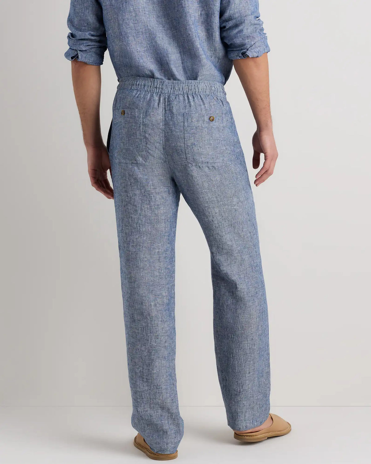 100% European Linen Drawstring Beach Pants