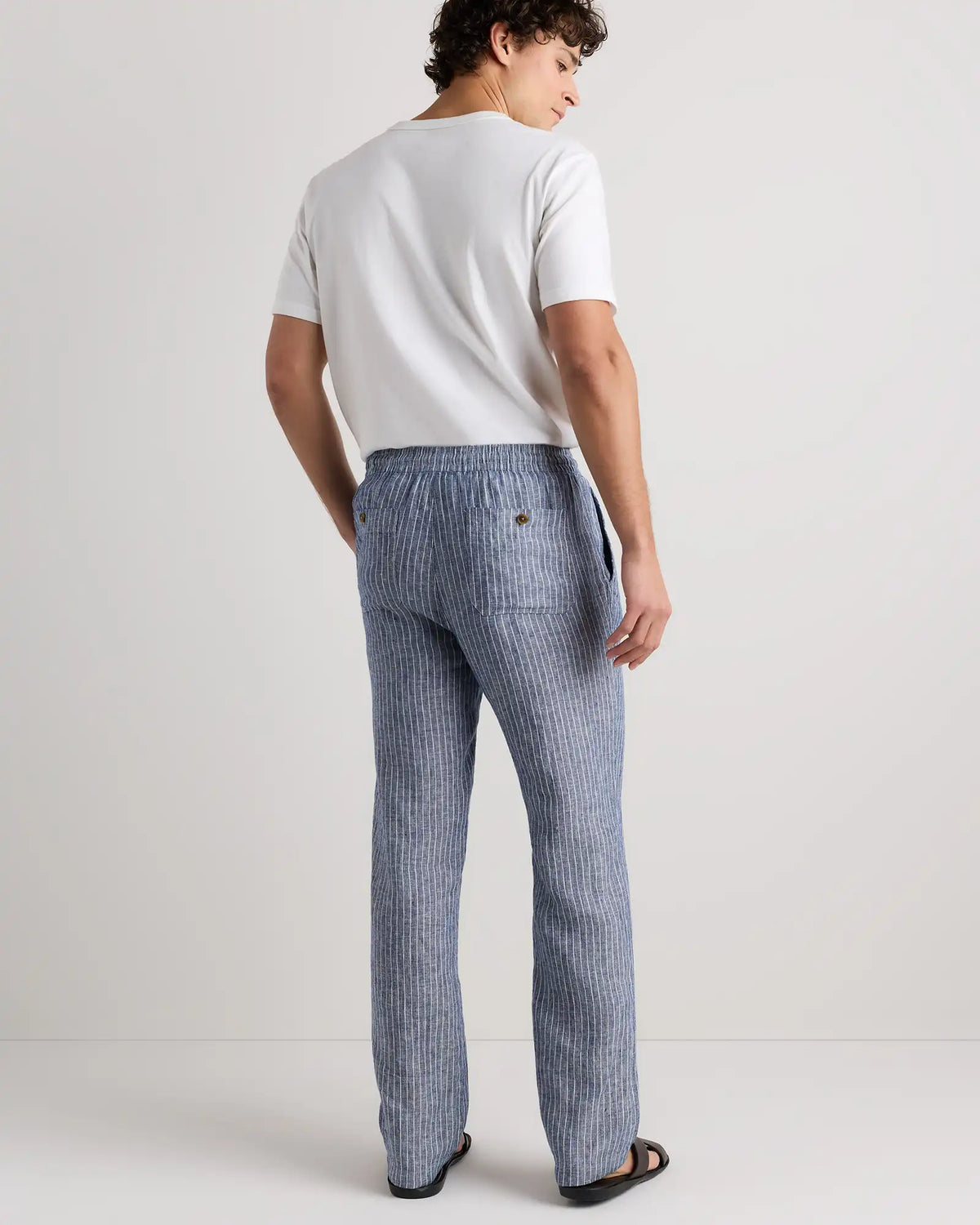 100% European Linen Drawstring Beach Pants