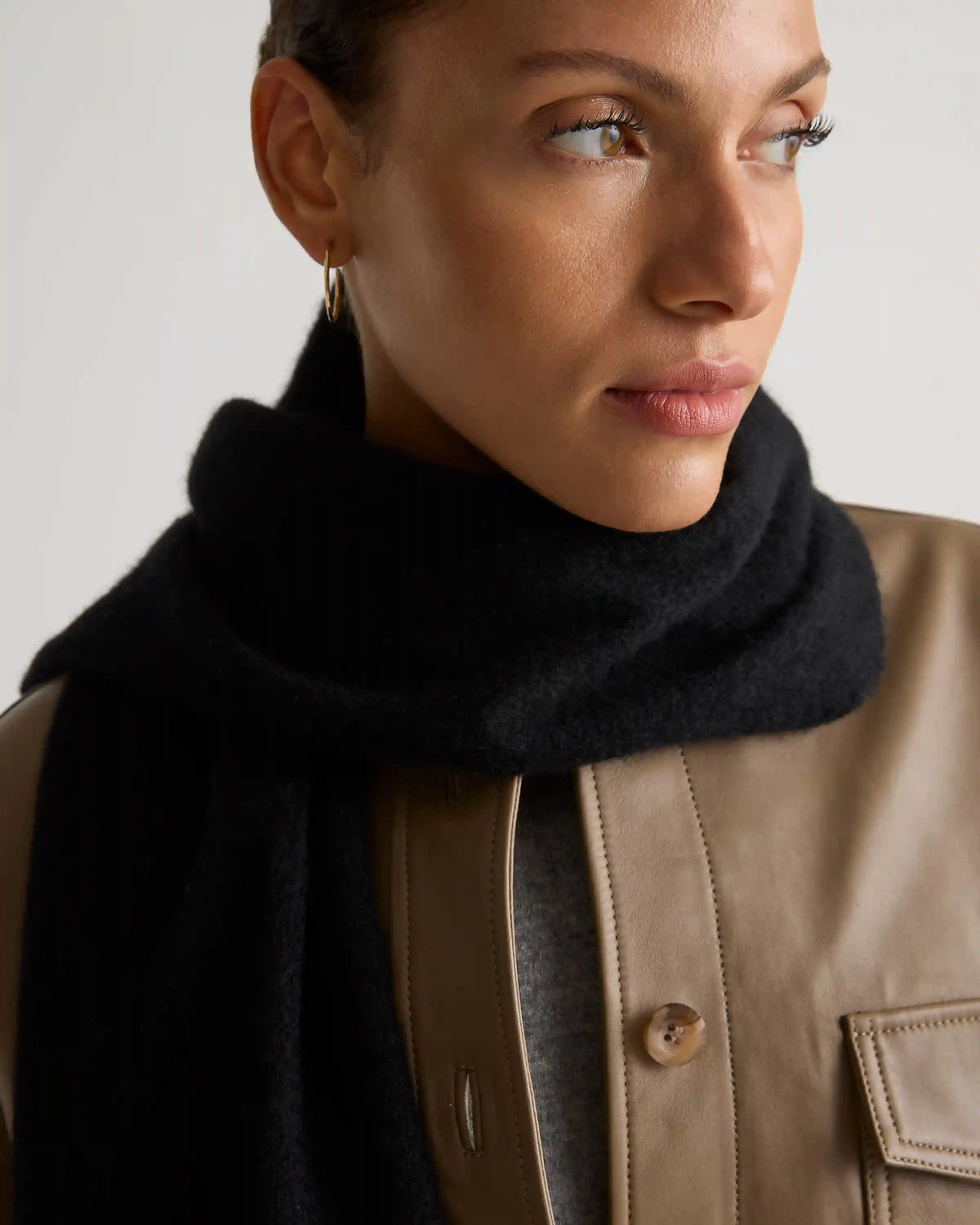 Mongolian Cashmere Woven Fringe Scarf