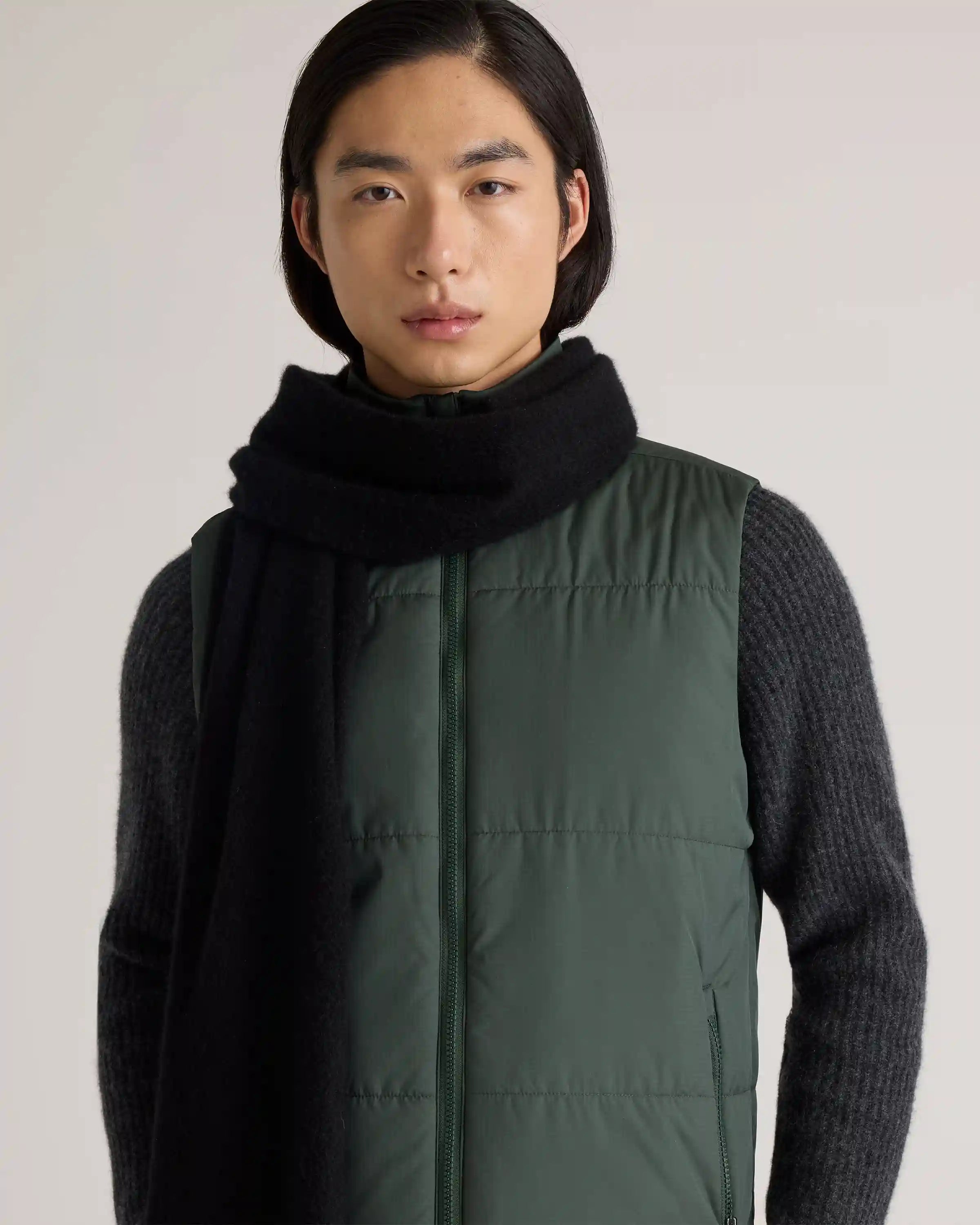 Mongolian Cashmere Woven Fringe Scarf