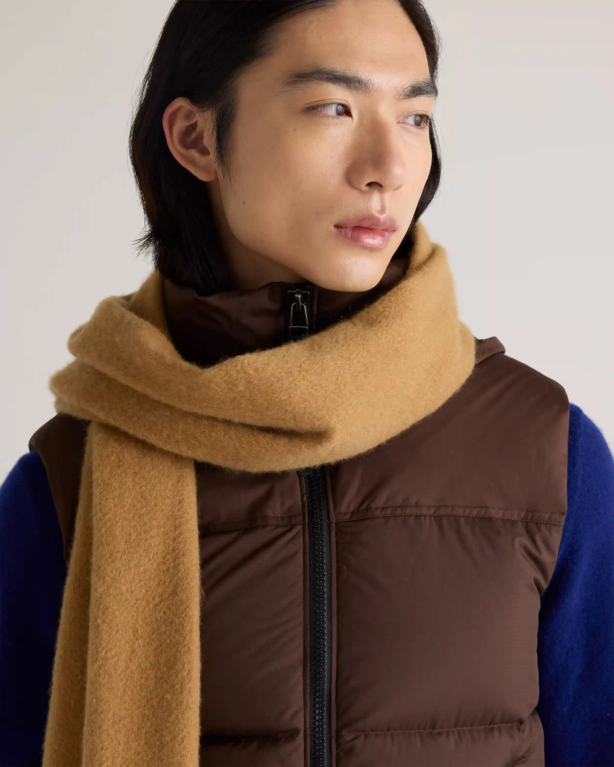 Mongolian Cashmere Woven Fringe Scarf