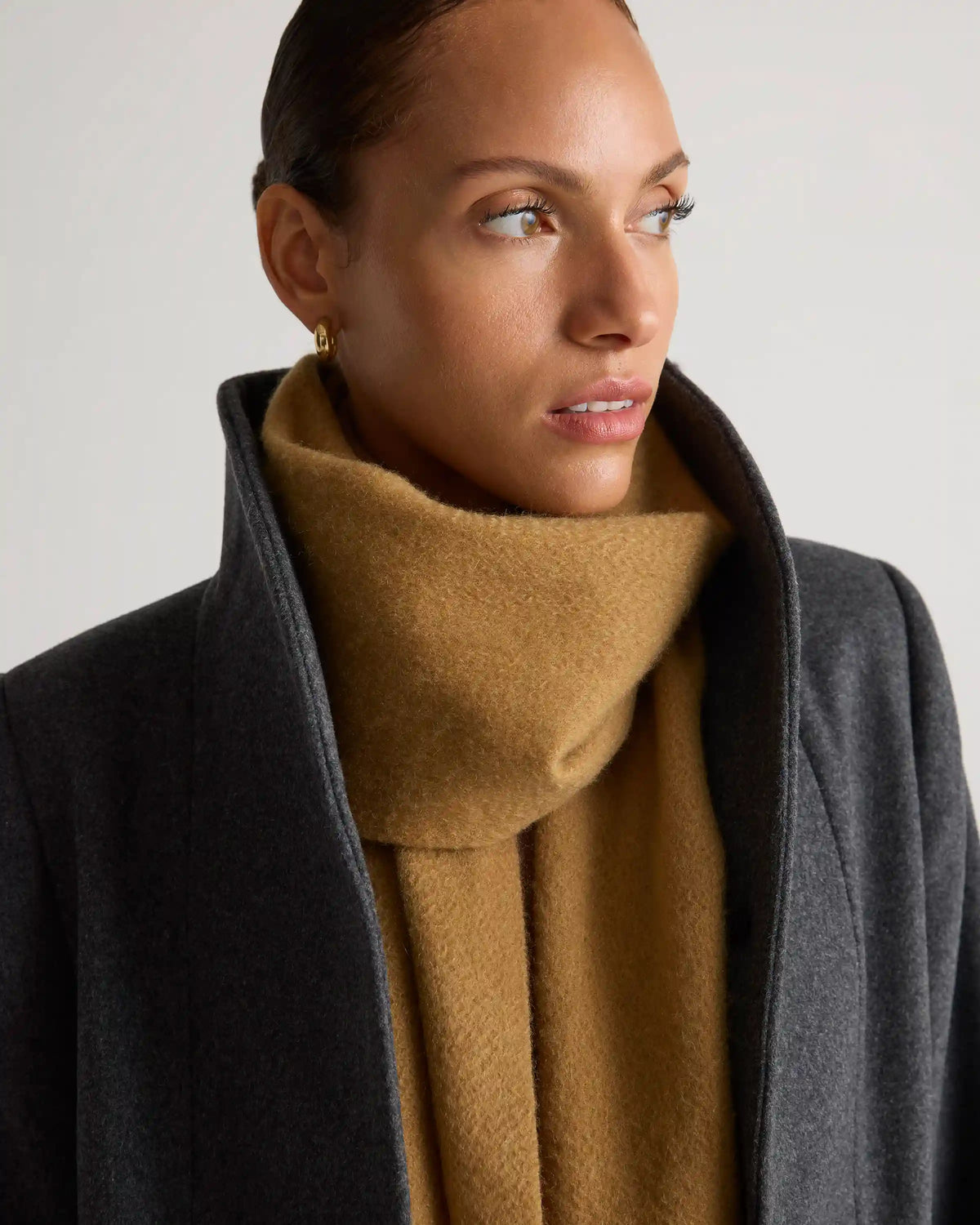 Mongolian Cashmere Woven Fringe Scarf