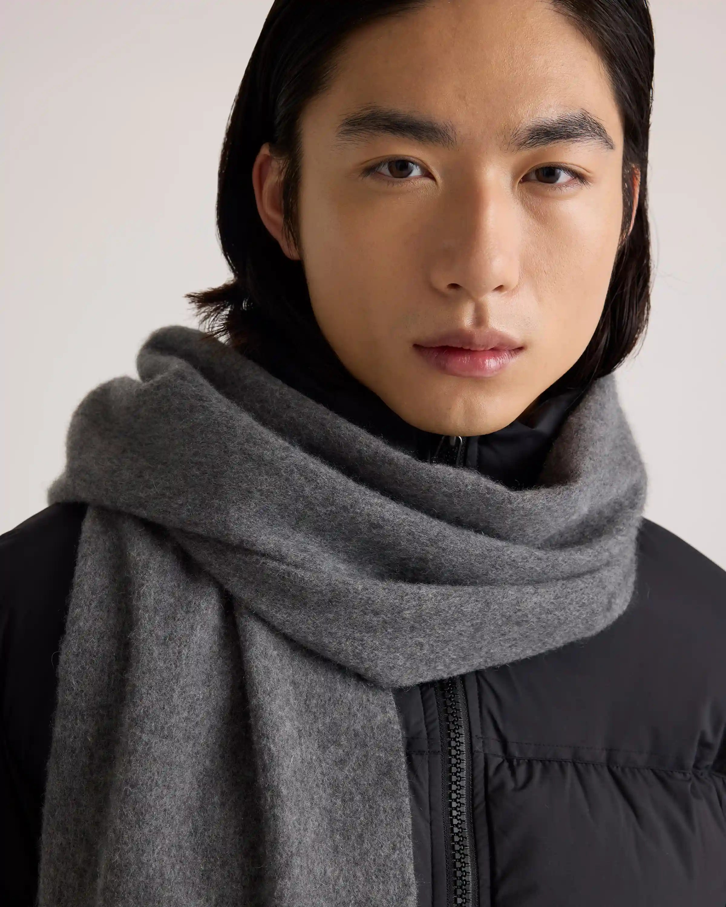 Mongolian Cashmere Woven Fringe Scarf