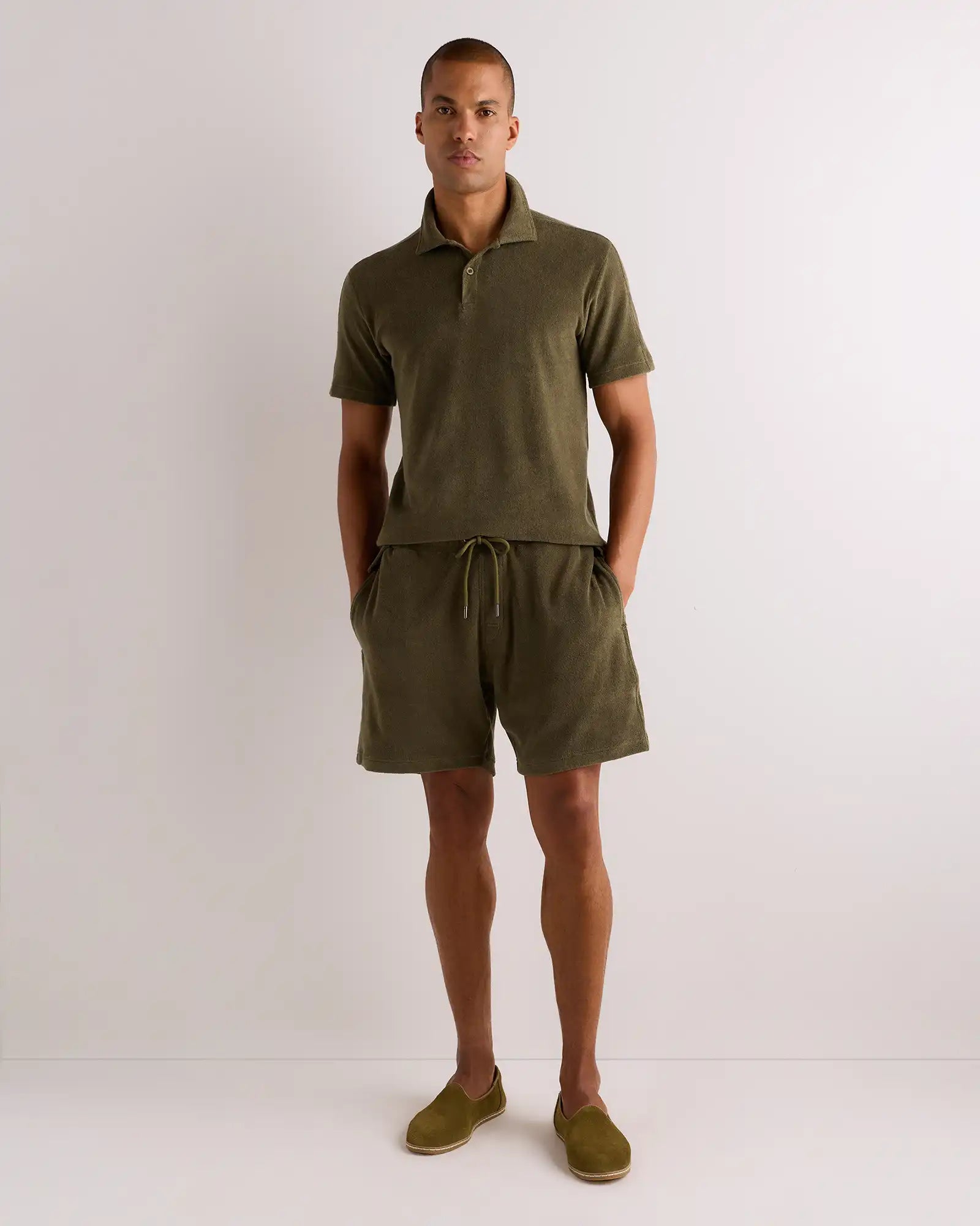 100% Organic Cotton Terry Towel Shorts - 6.5"