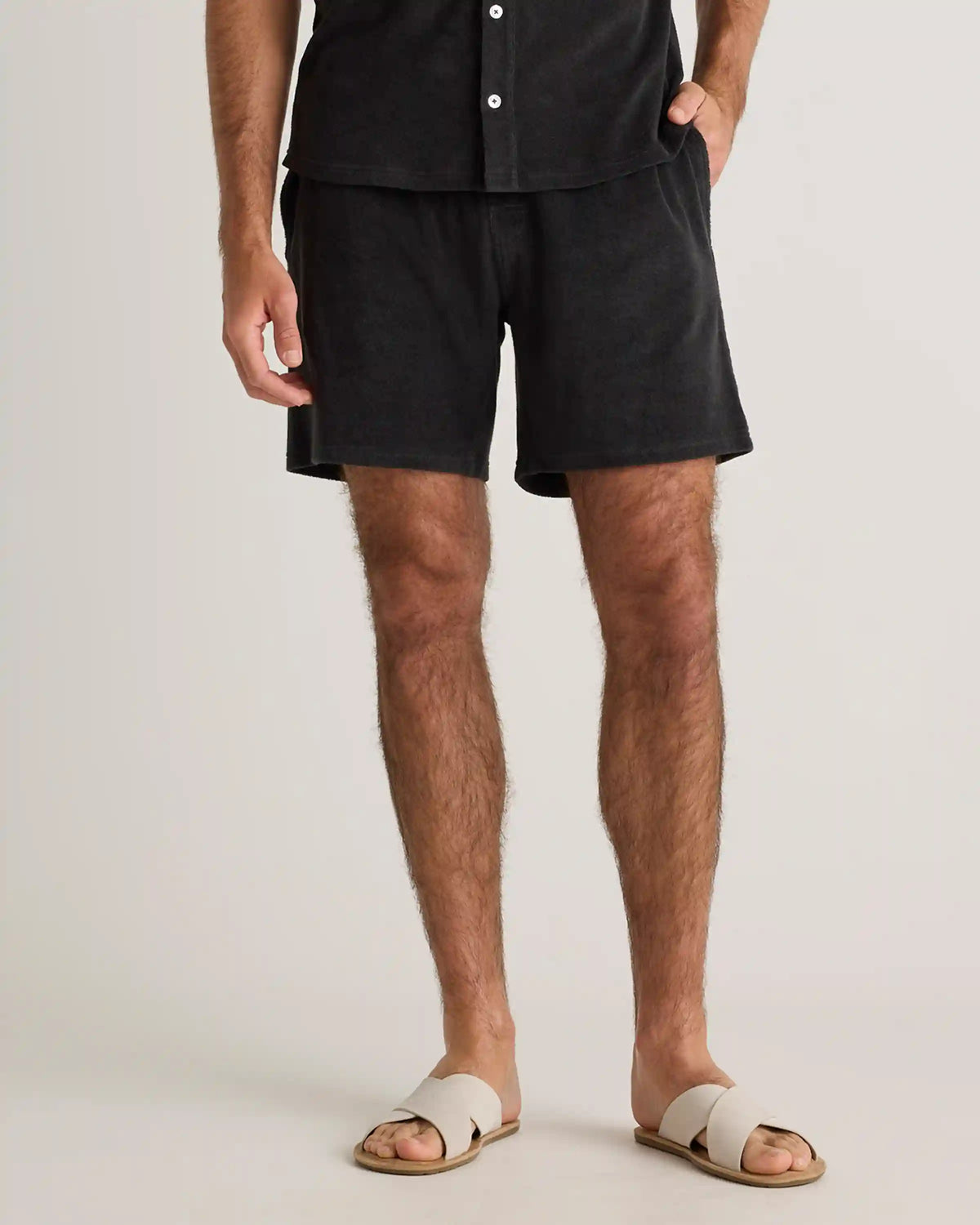 100% Organic Cotton Terry Towel Shorts - 6.5"