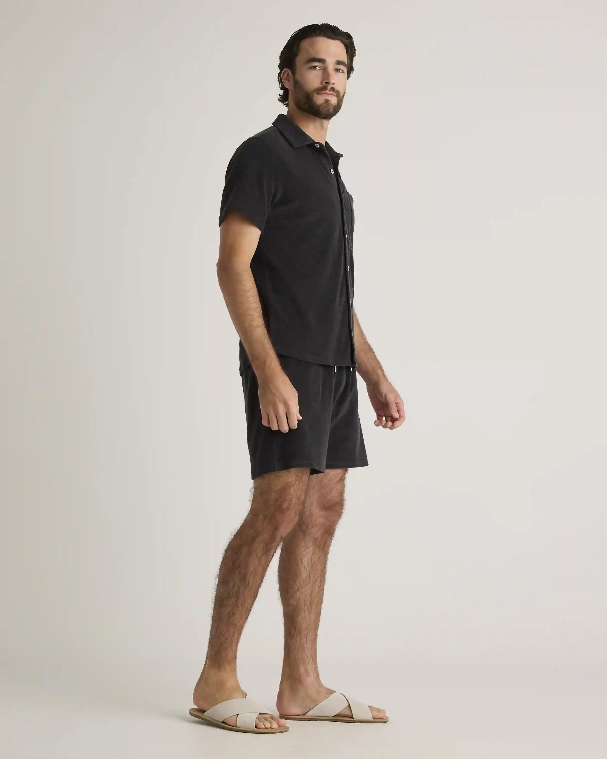 100% Organic Cotton Terry Towel Shorts - 6.5"