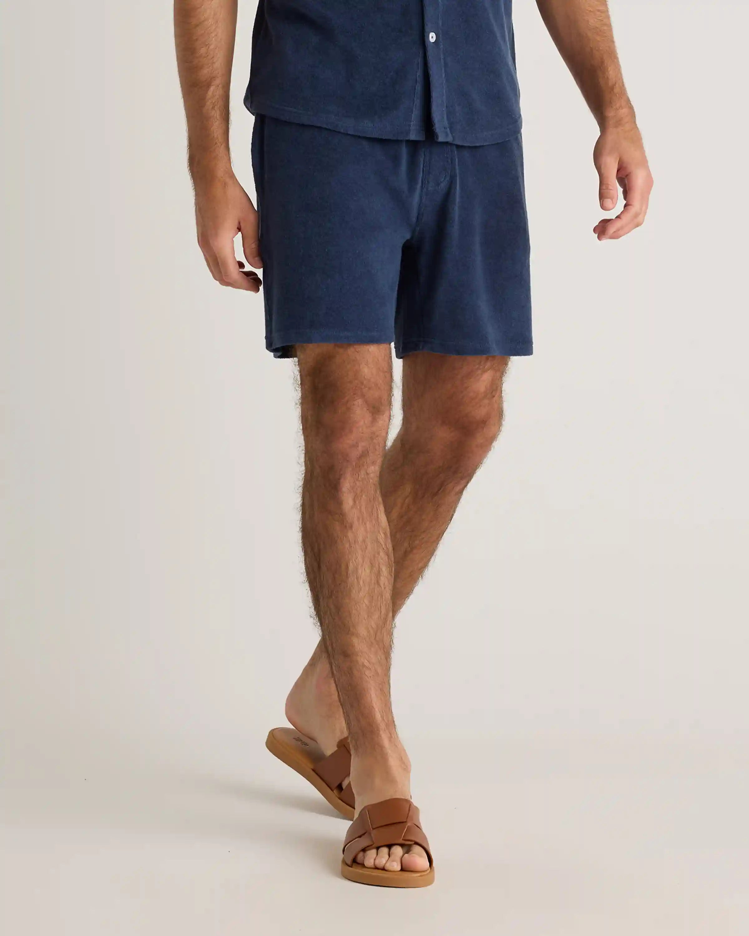 100% Organic Cotton Terry Towel Shorts - 6.5"