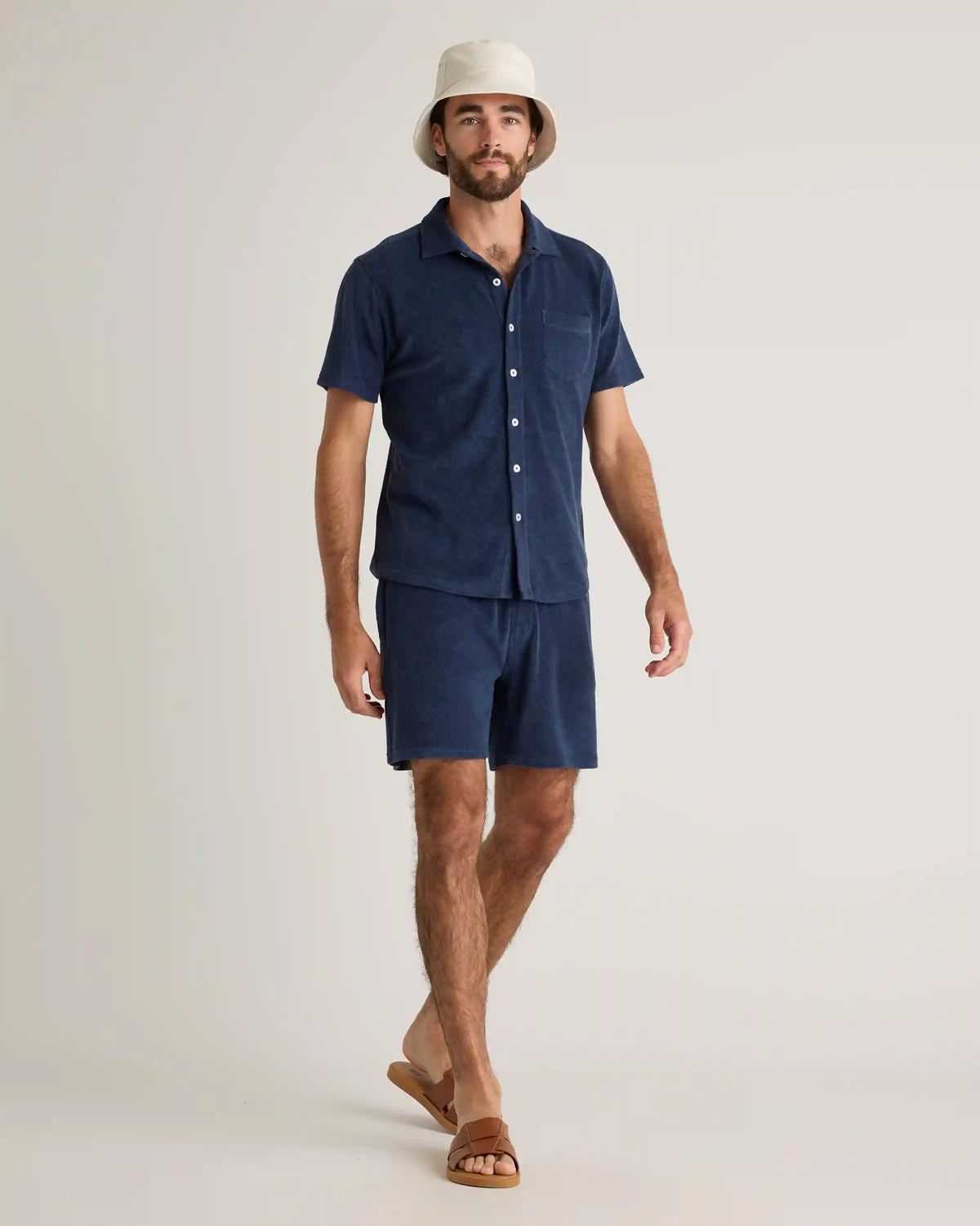 100% Organic Cotton Terry Towel Shorts - 6.5"