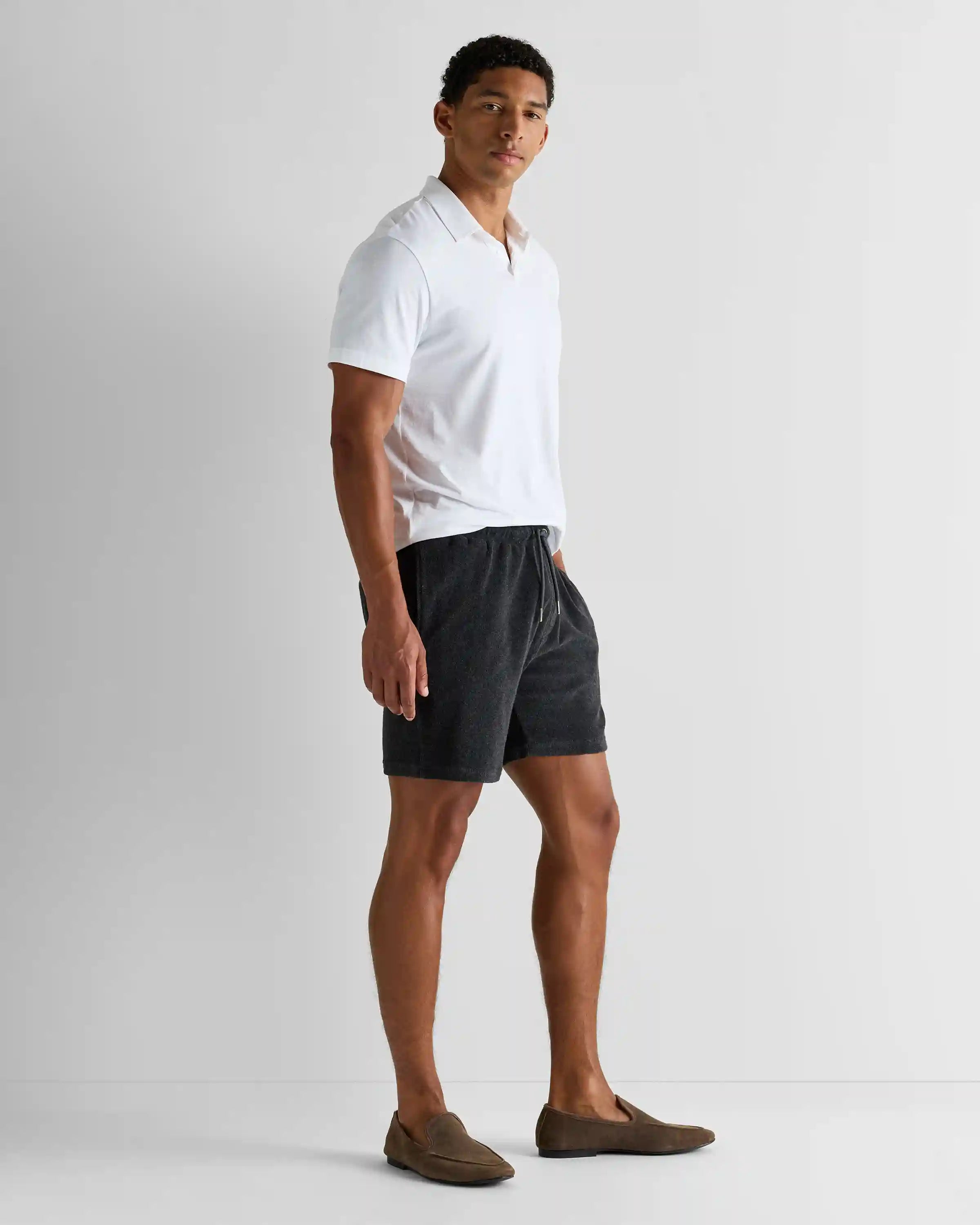 100% Organic Cotton Terry Towel Shorts - 6.5"