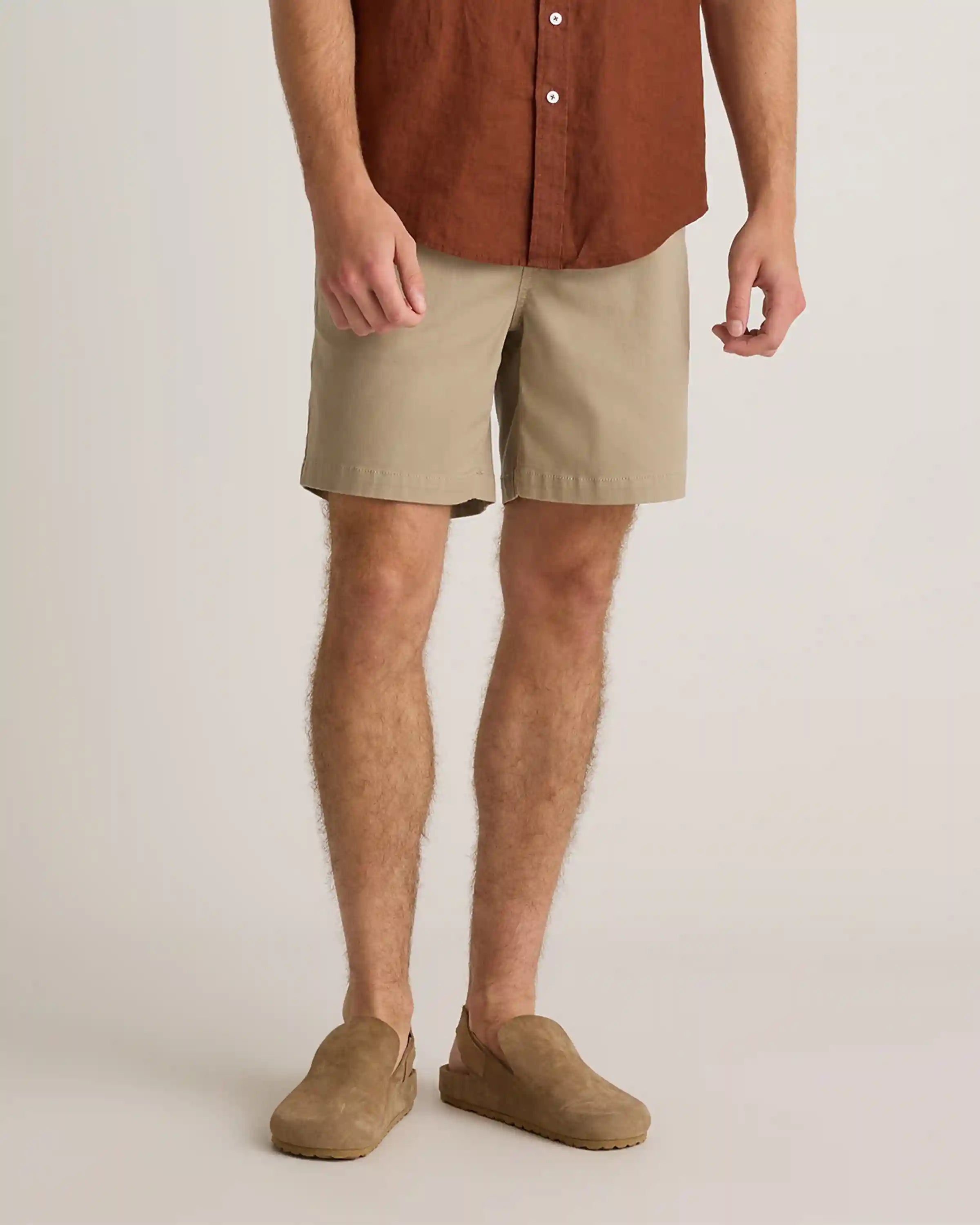 Cotton Chino Drawstring Shorts - 7"