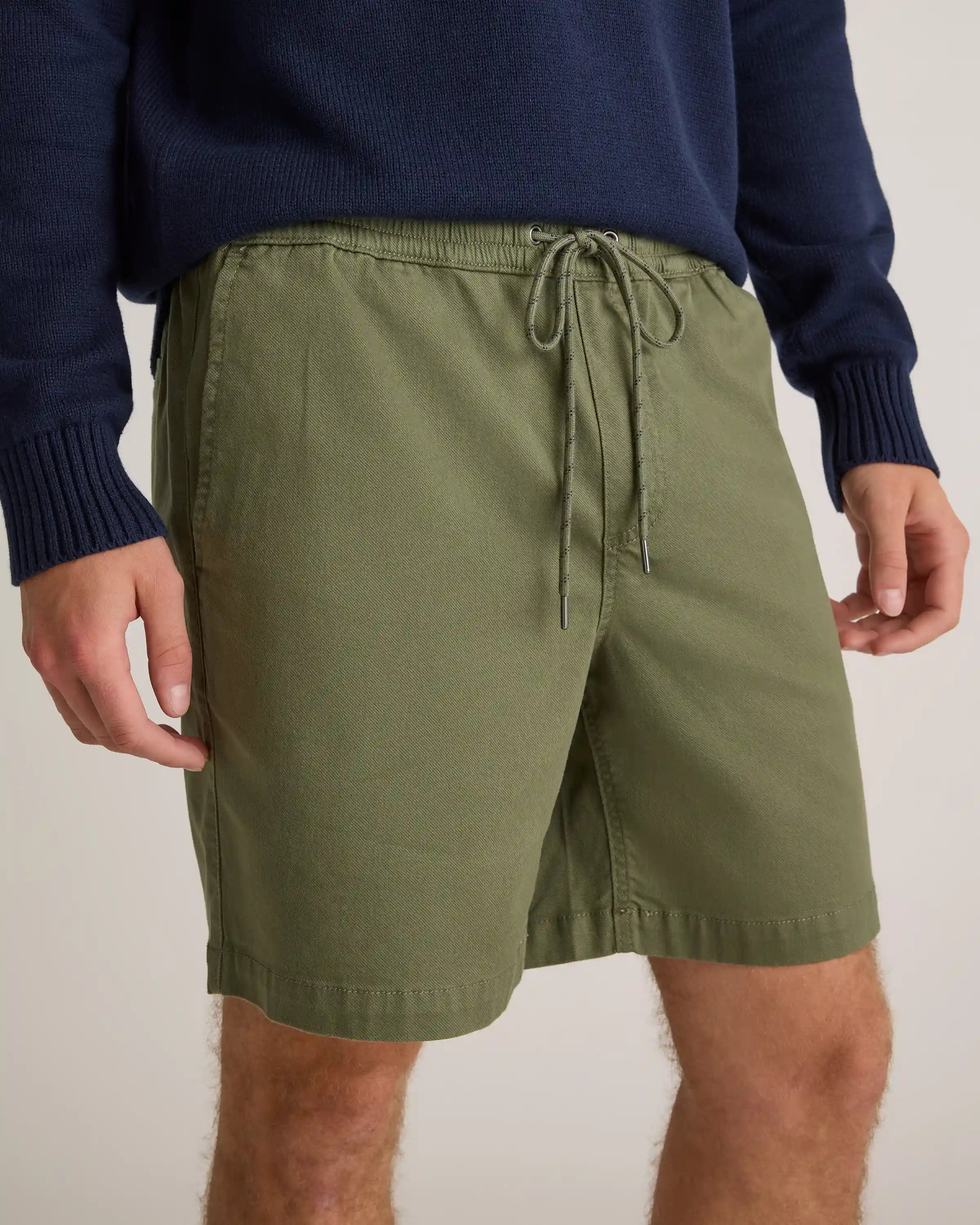 Cotton Chino Drawstring Shorts - 7"