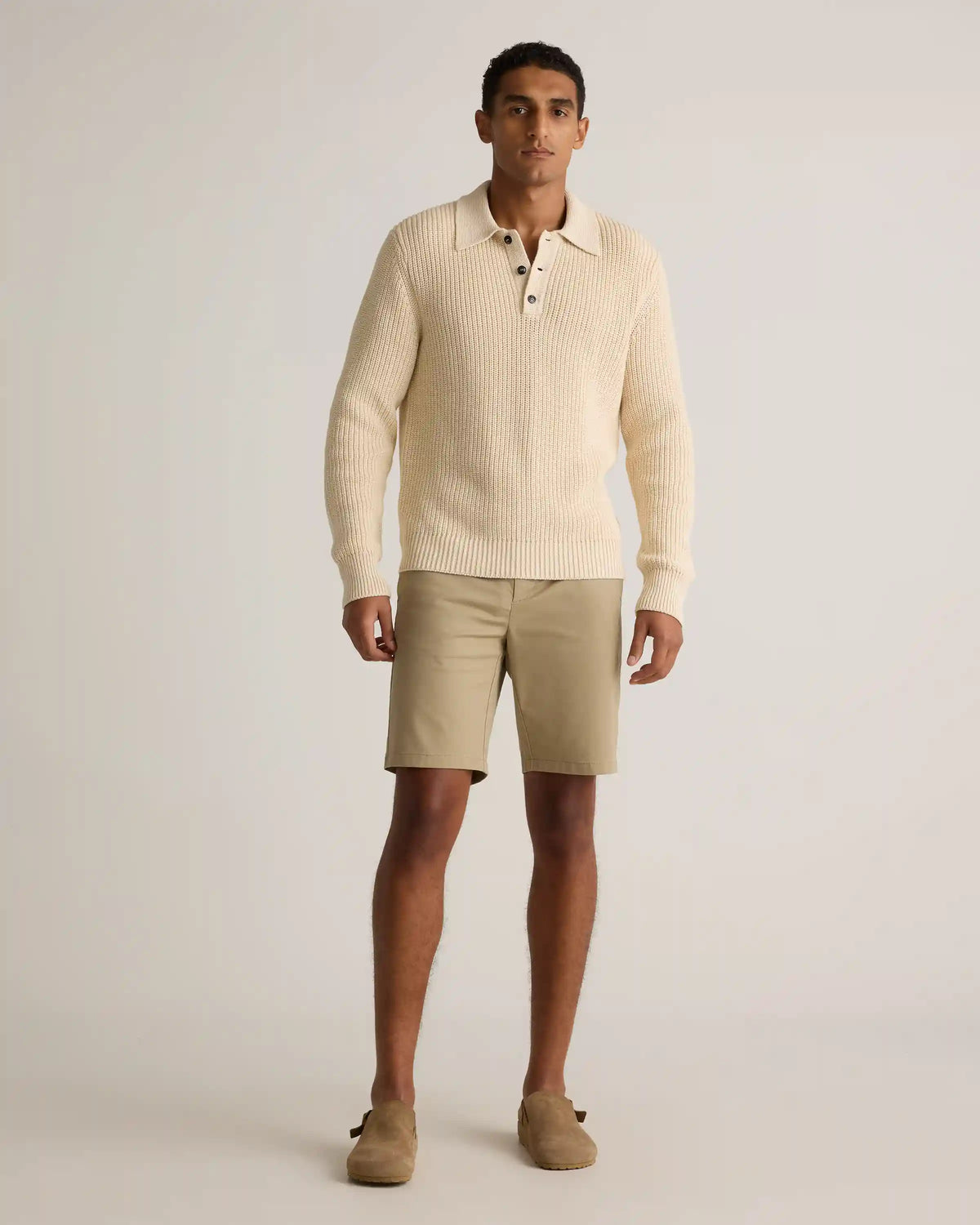 Organic Cotton Classic Stretch Chino Shorts - 9"