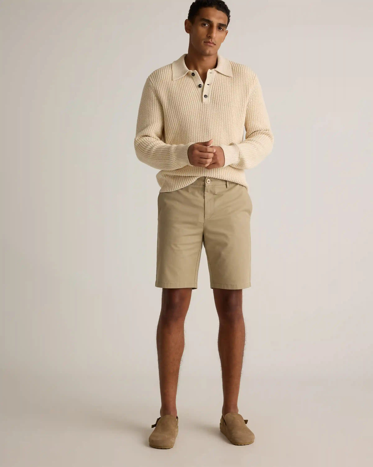 Organic Cotton Classic Stretch Chino Shorts - 9"