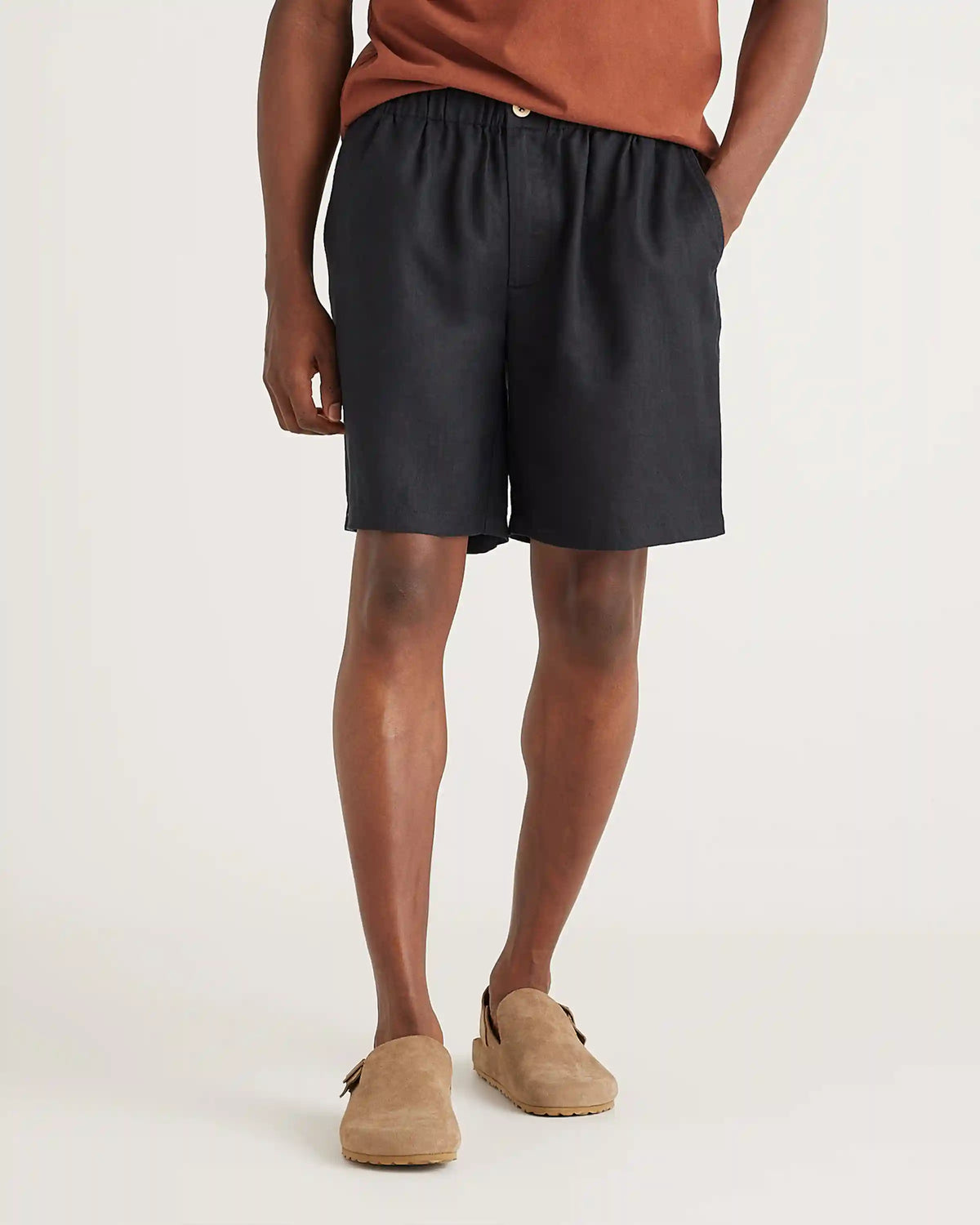 100% European Linen Shorts - 8"