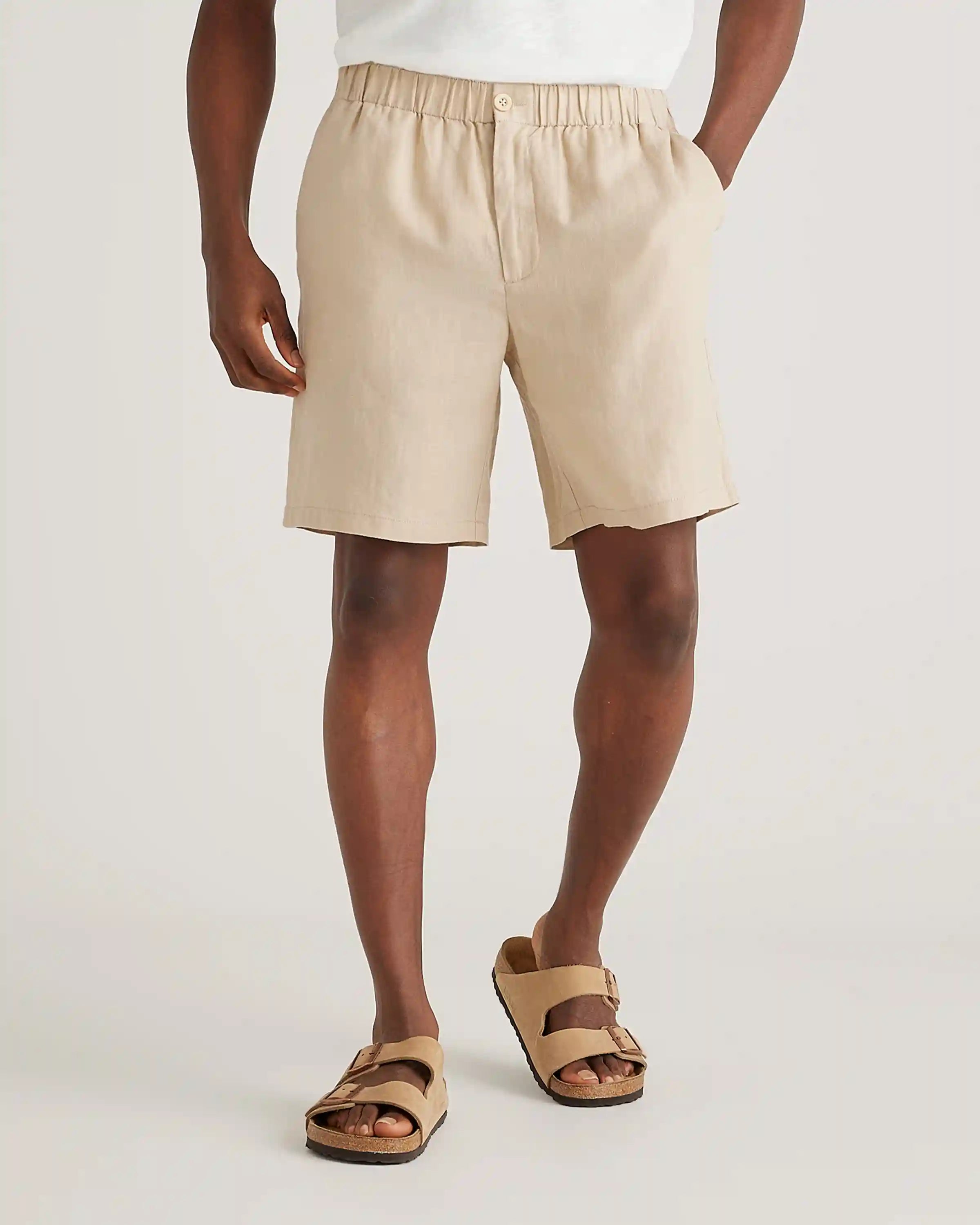 100% European Linen Shorts - 8"