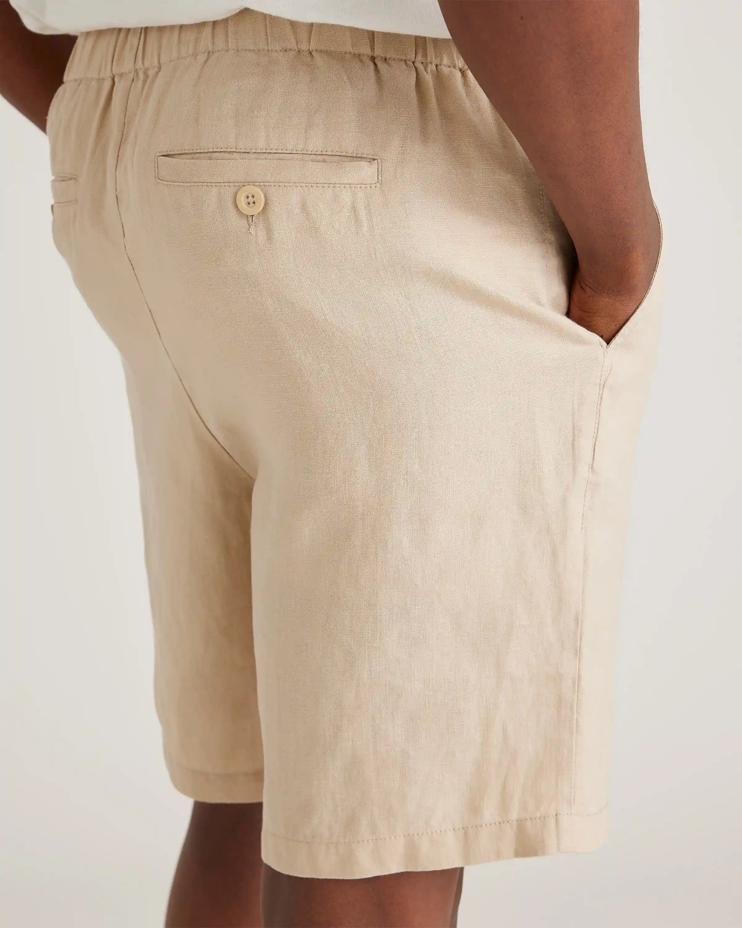 100% European Linen Shorts - 8"