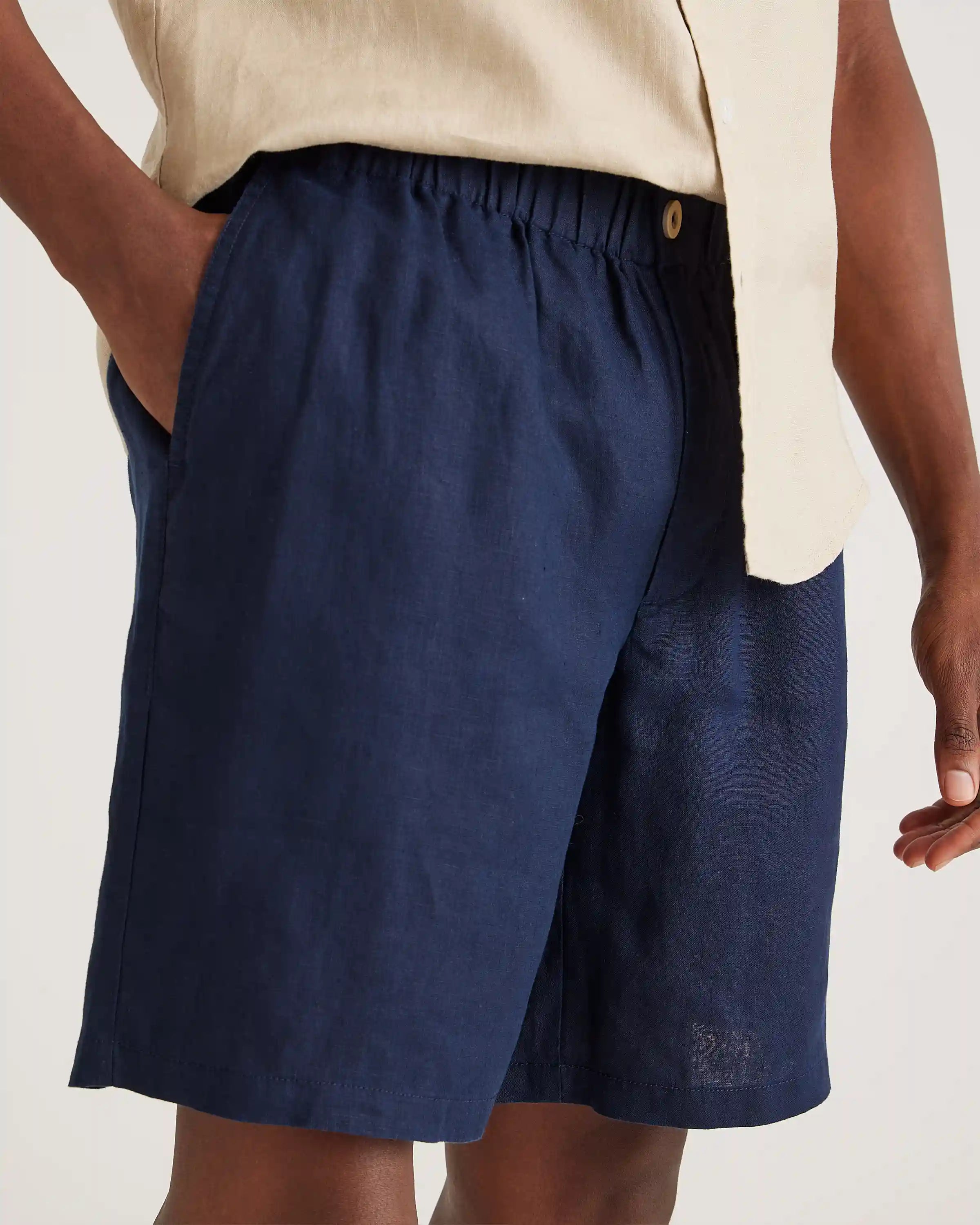 100% European Linen Shorts - 8"
