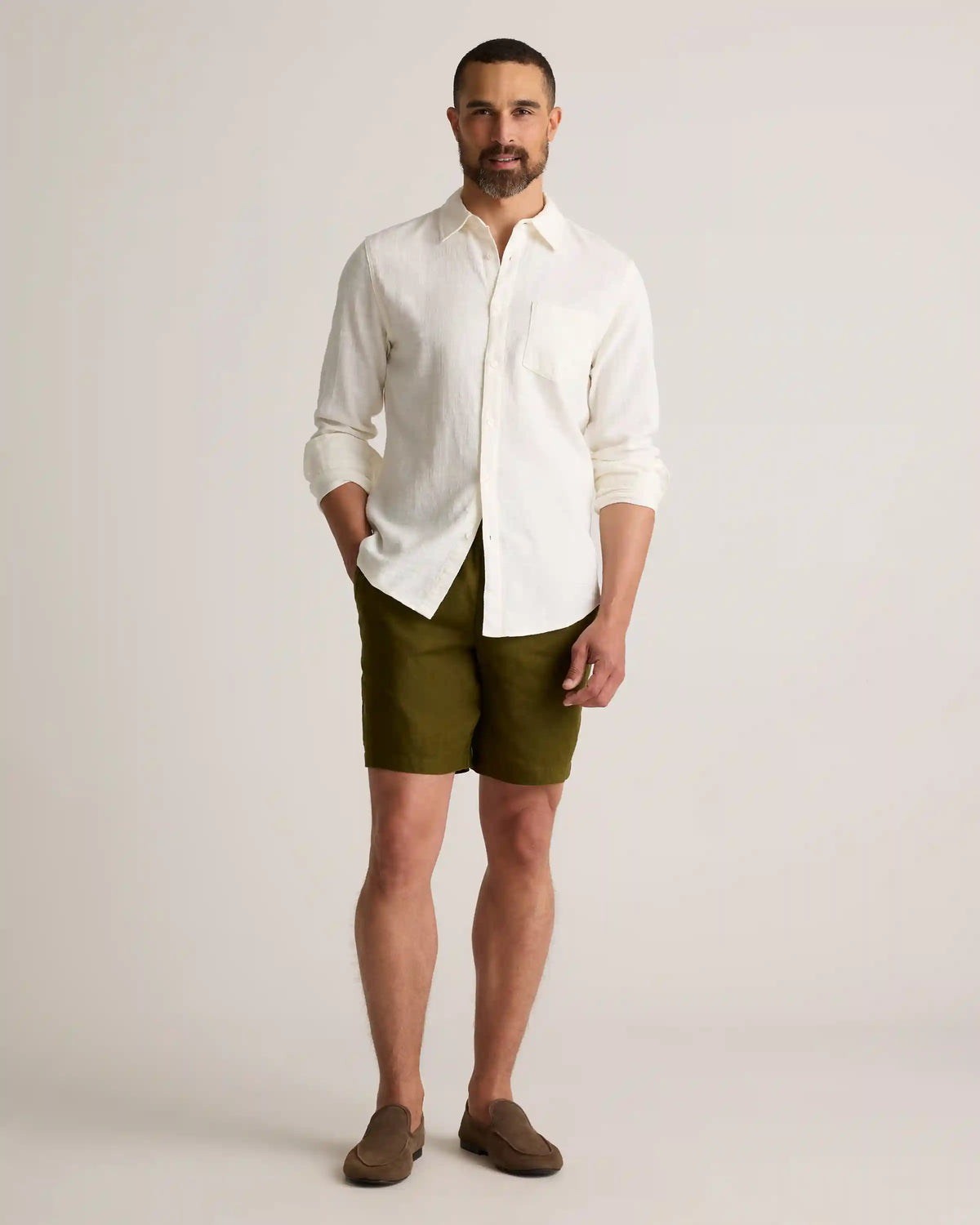 100% European Linen Shorts - 8"
