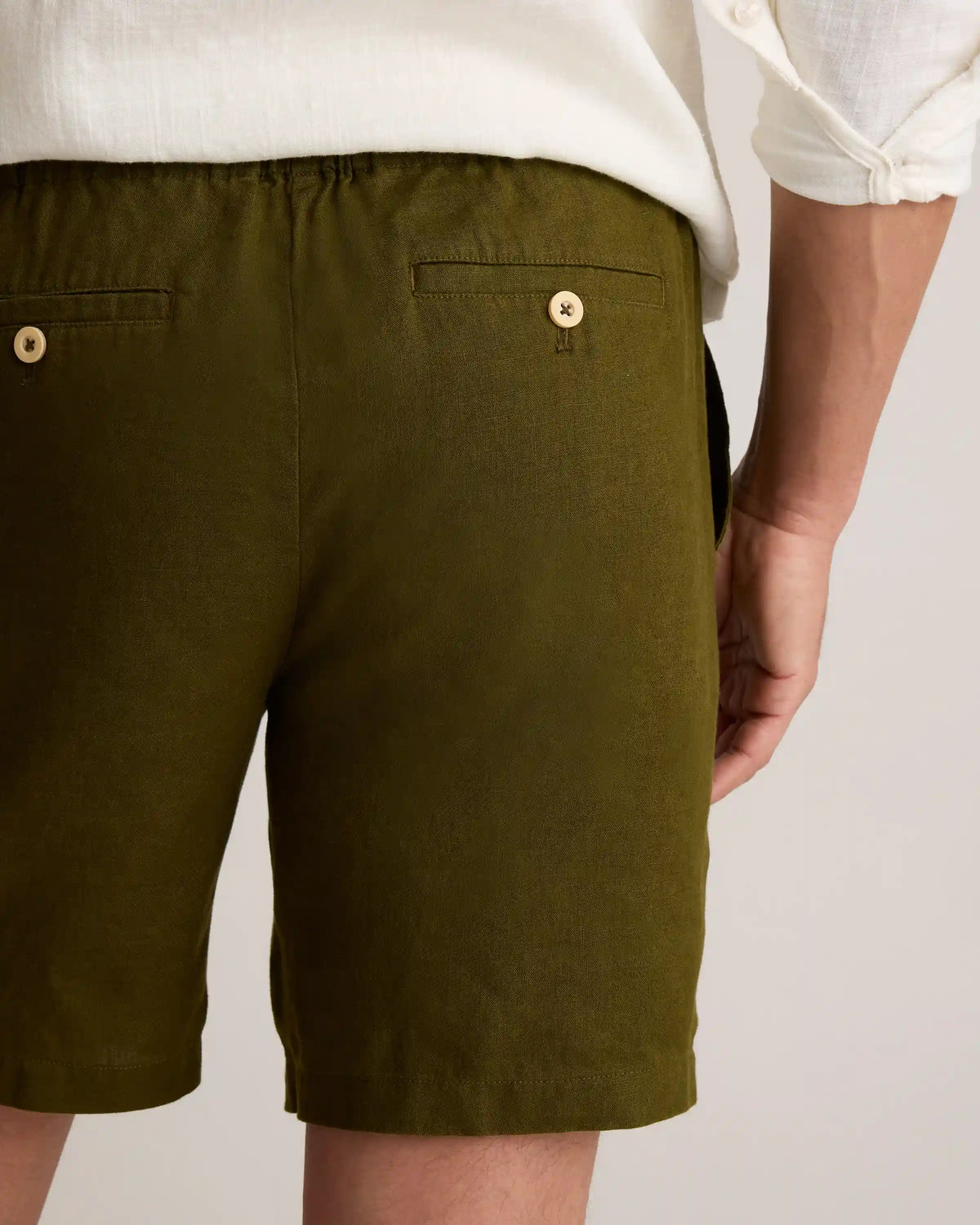 100% European Linen Shorts - 8"