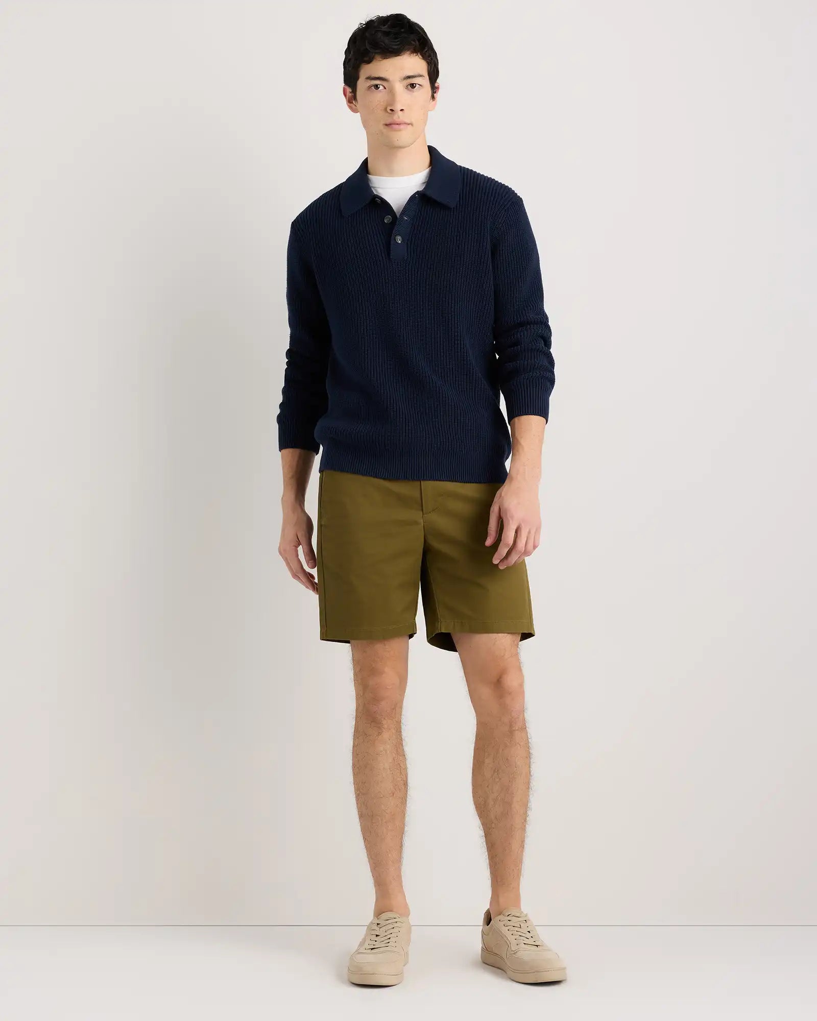 Organic Cotton Classic Stretch Chino Shorts - 7"
