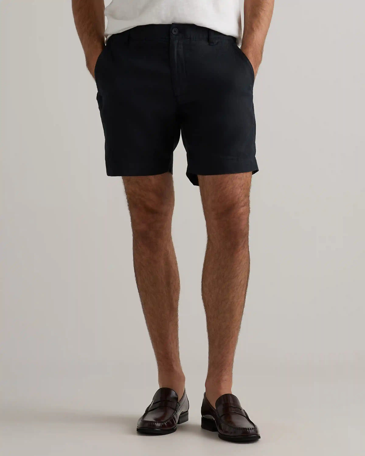 100% European Linen Trouser Shorts - 7"