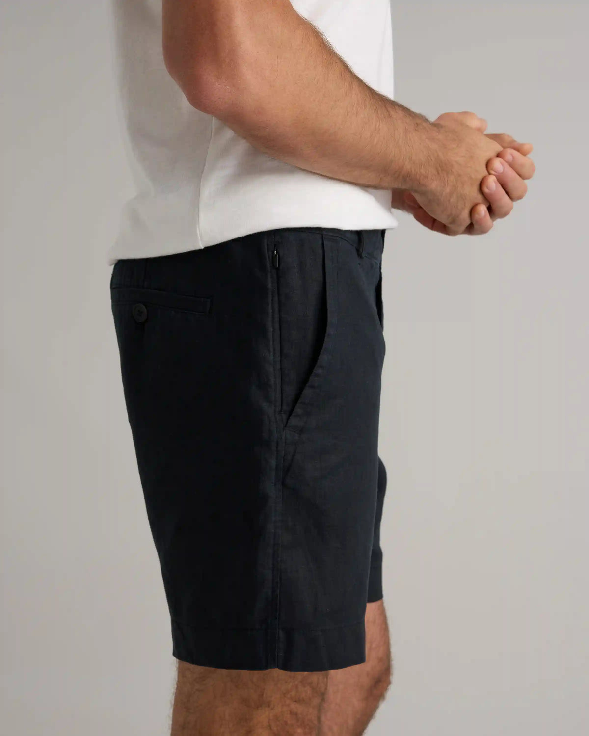 100% European Linen Trouser Shorts - 7"
