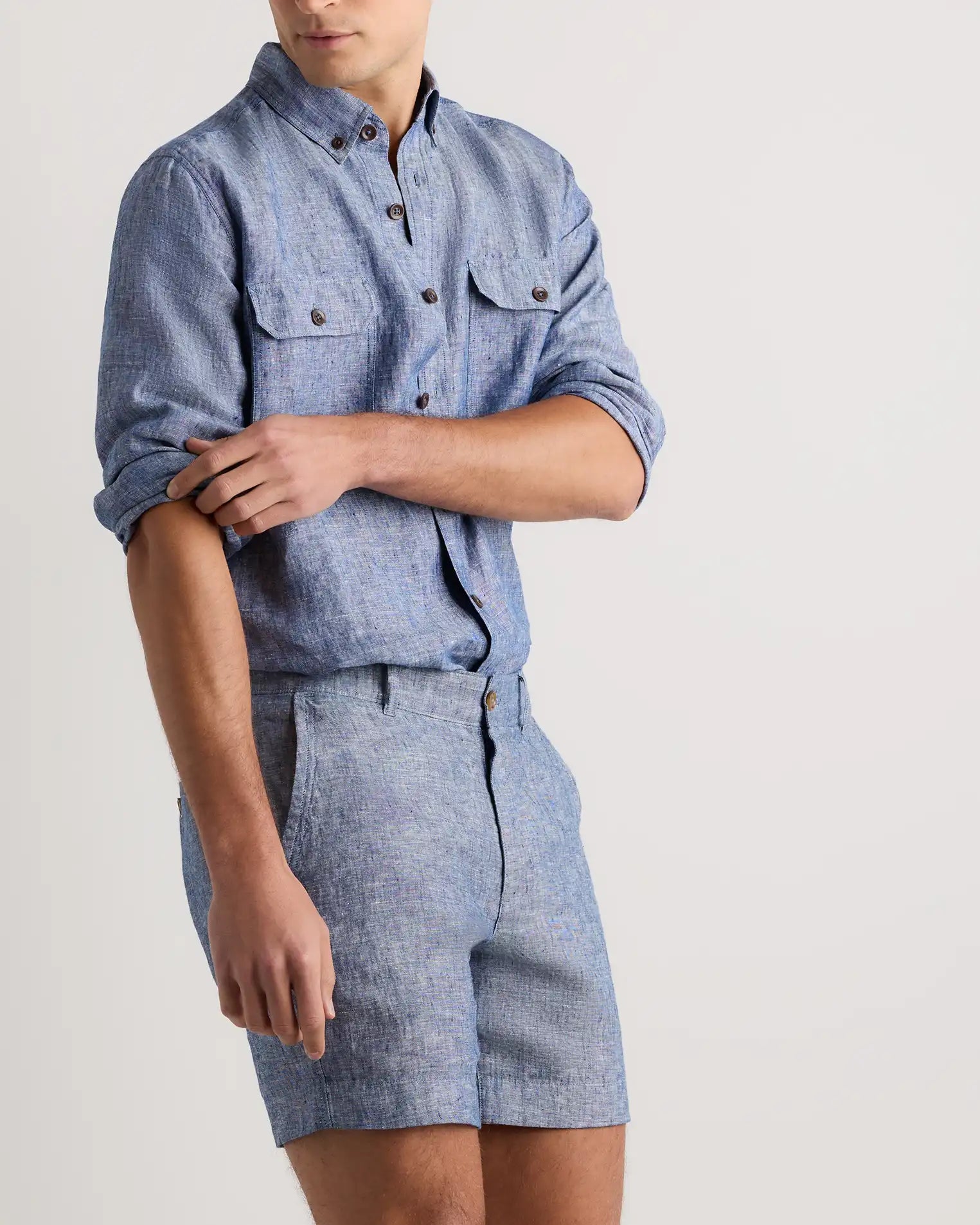 100% European Linen Trouser Shorts - 7"