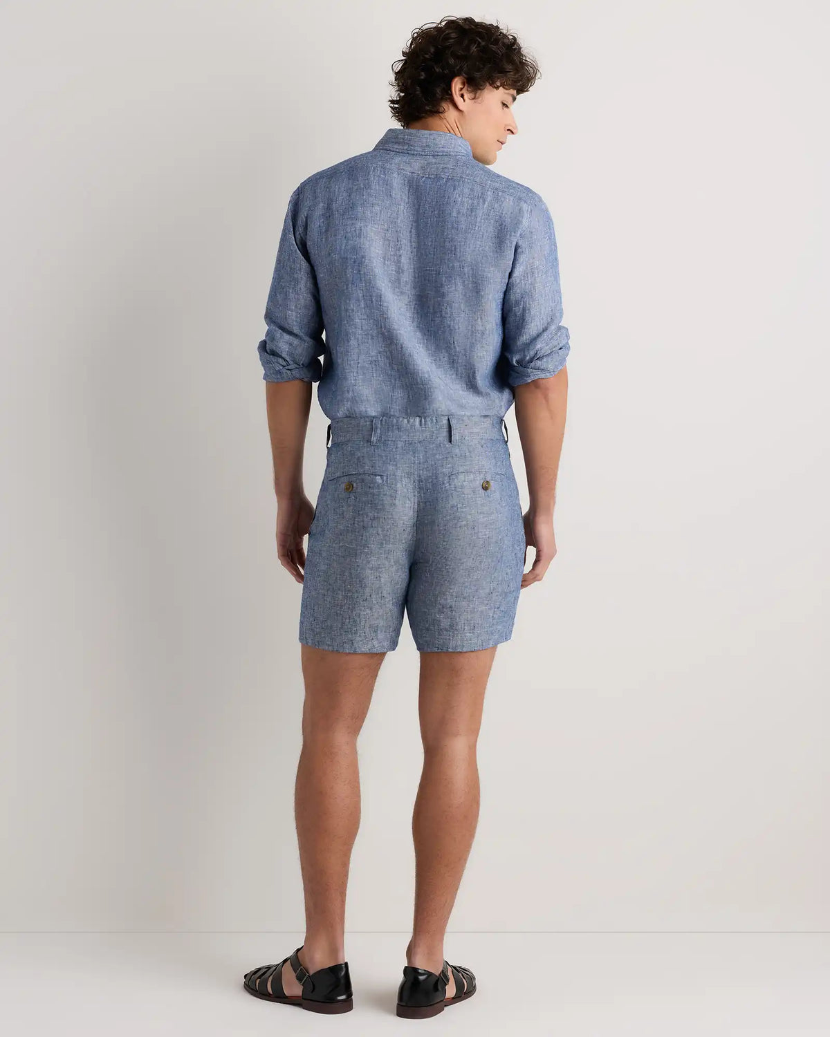 100% European Linen Trouser Shorts - 7"