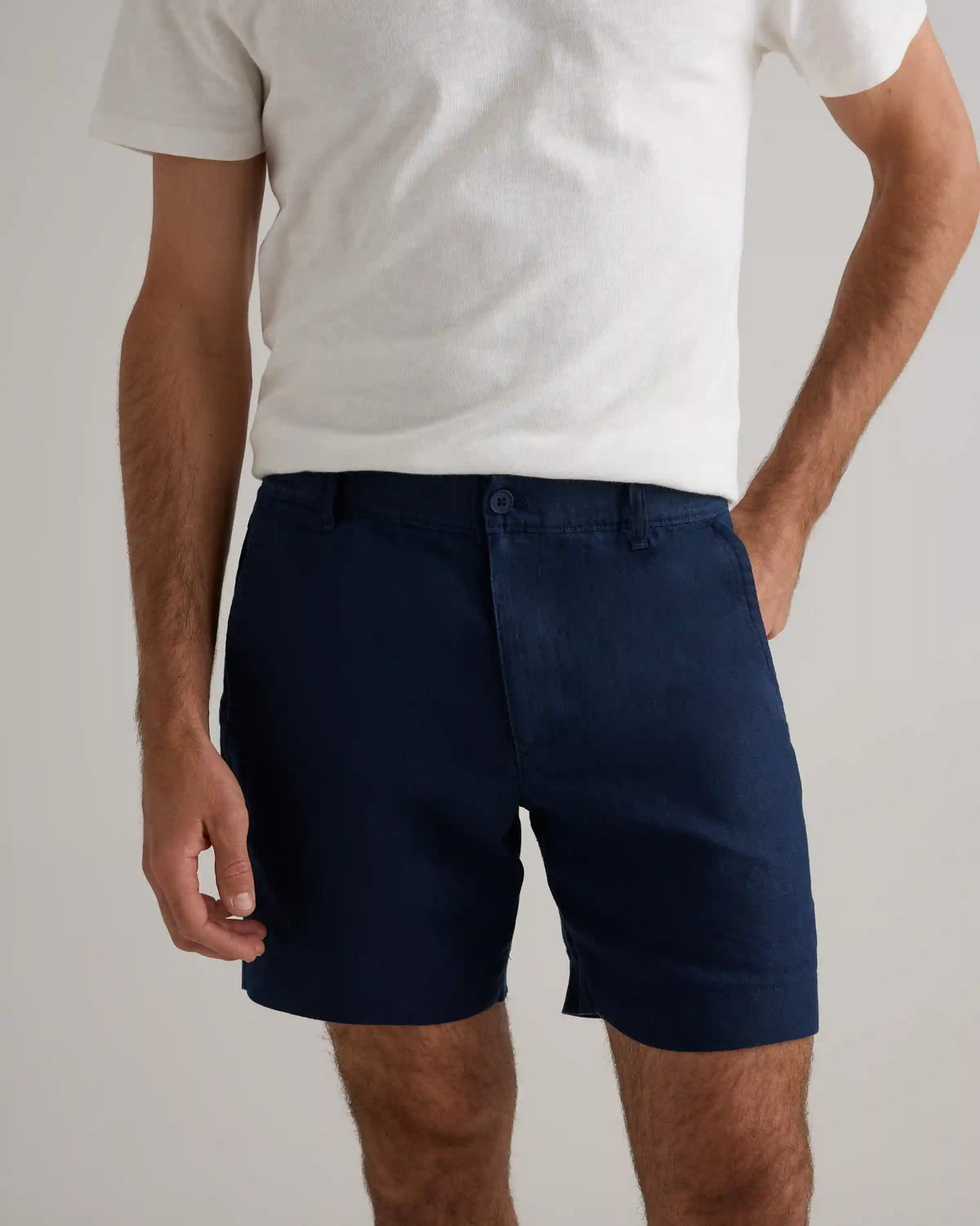 100% European Linen Trouser Shorts - 7"