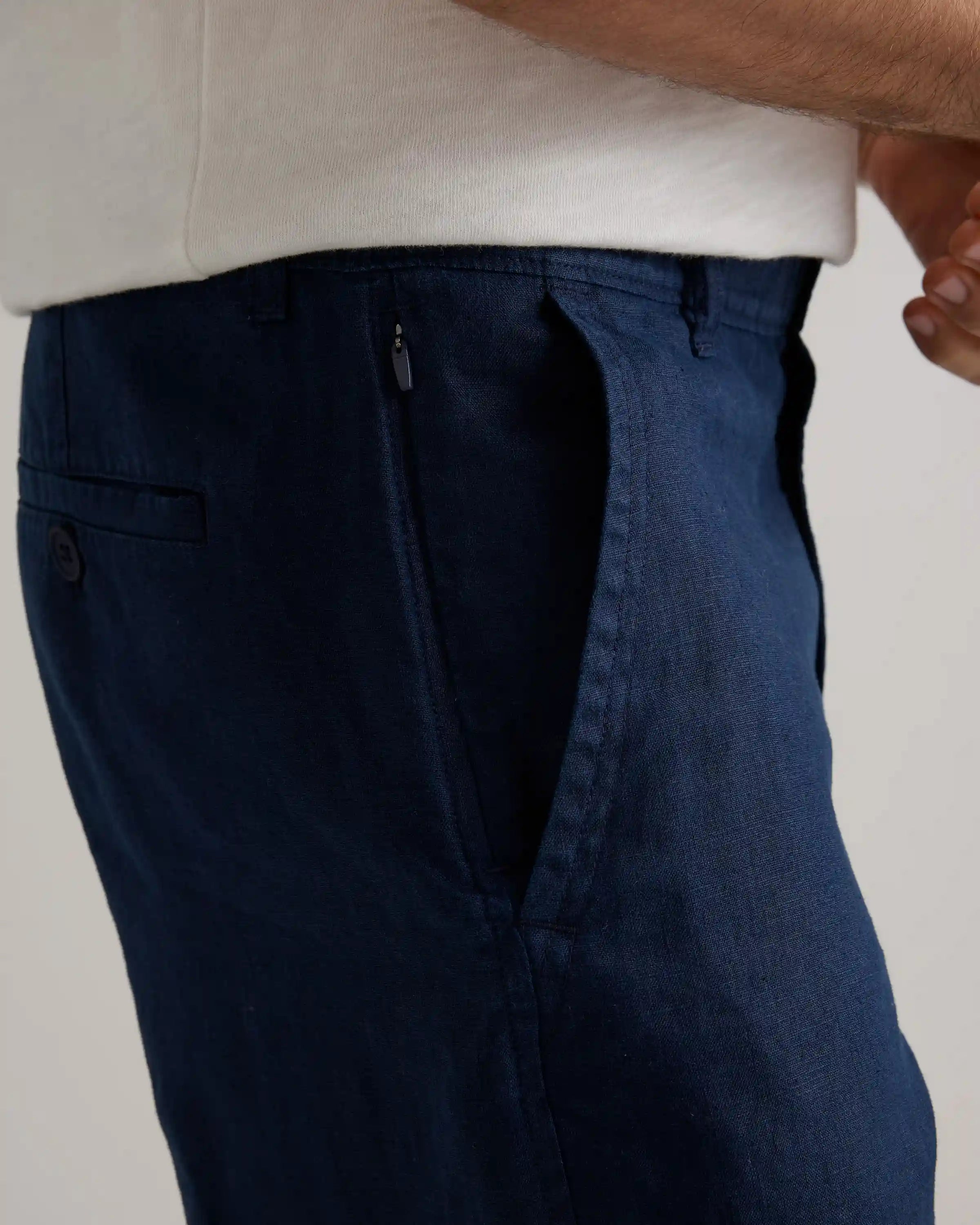 100% European Linen Trouser Shorts - 7"