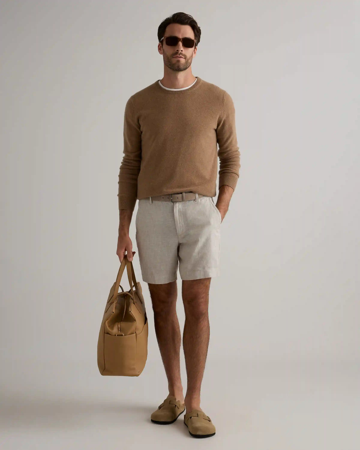 100% European Linen Trouser Shorts - 7"
