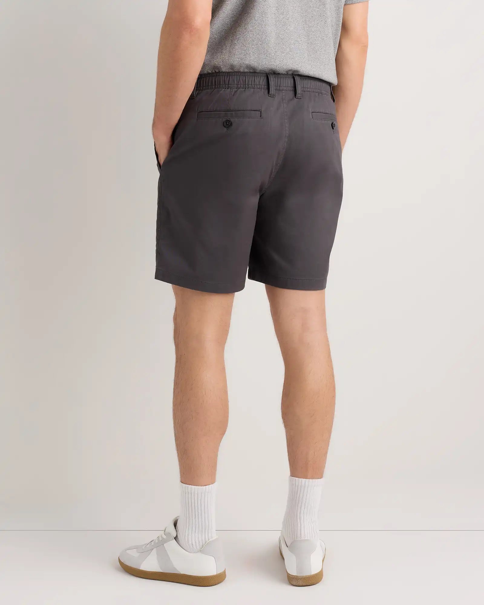 Organic Stretch Cotton Pull On Chino Shorts - 7"