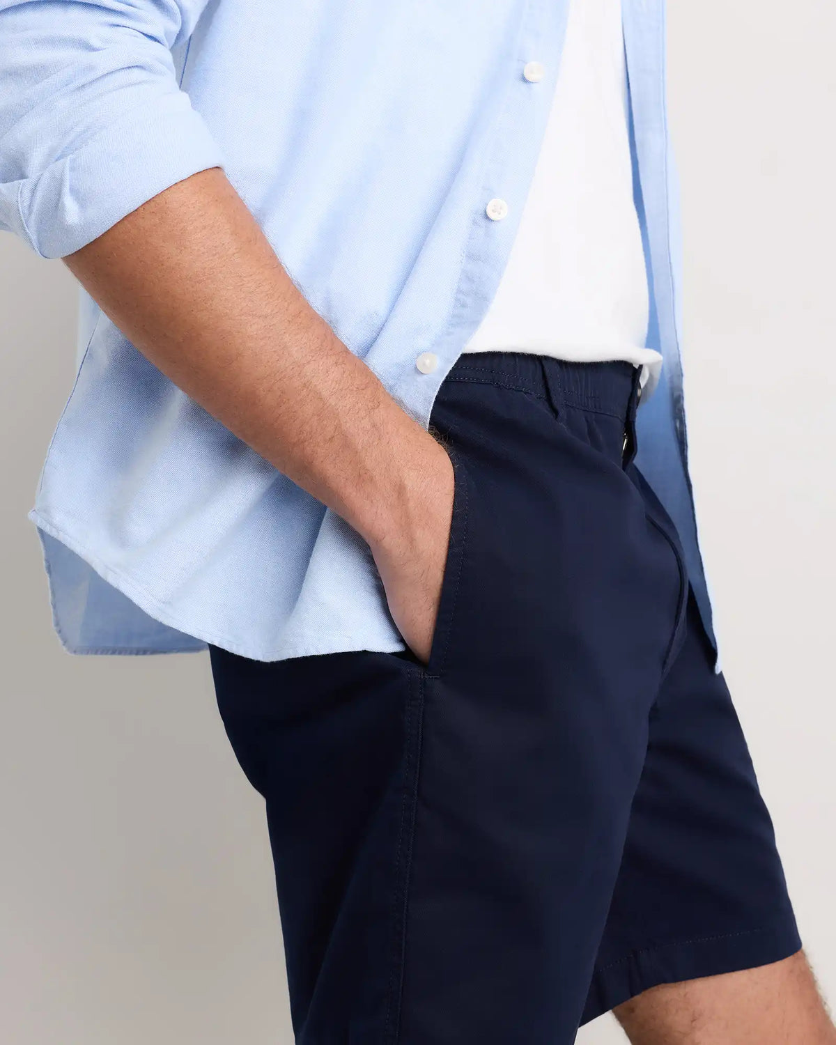 Organic Stretch Cotton Pull On Chino Shorts - 7"