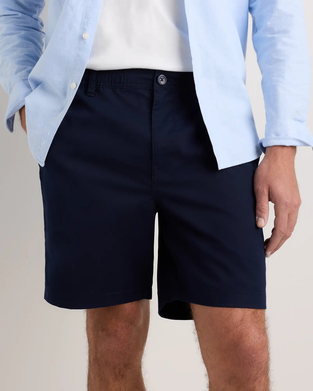 Organic Stretch Cotton Pull On Chino Shorts - 7"